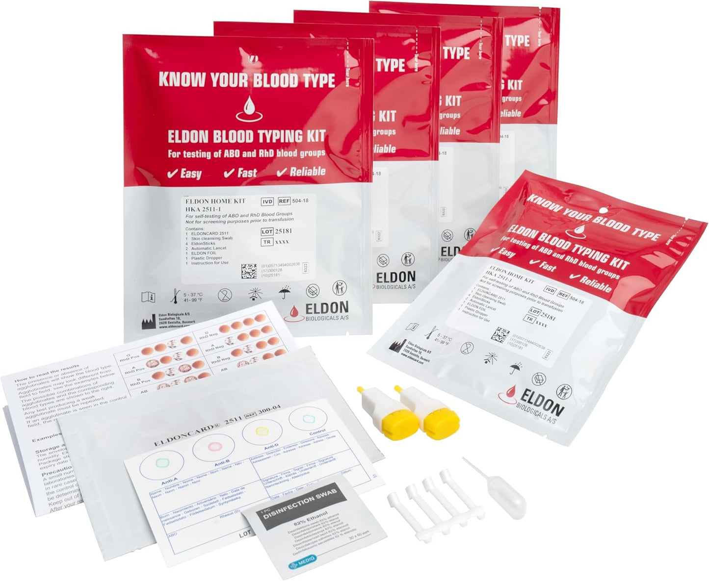 Eldoncard Blood Typing Kit for Accurate Home Testing of Blood Type