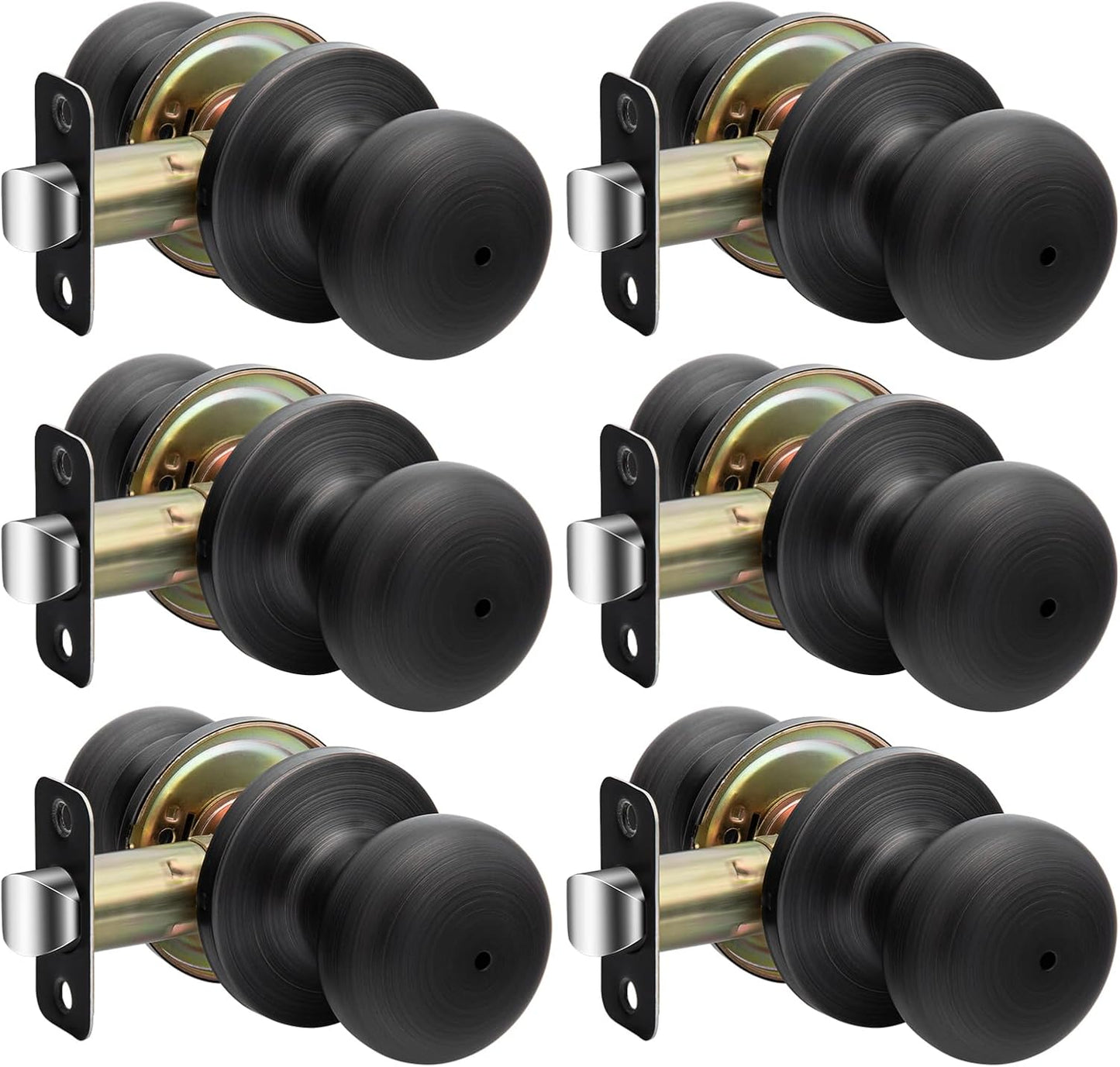 Brushed Bronze Door Knobs for Interior Privacy by goldenwarm