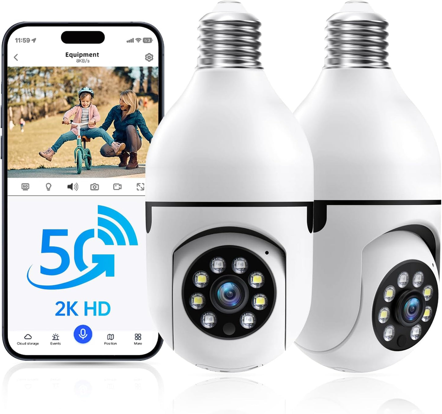 Smart Outdoor BulbCam with Full-Color Night Vision