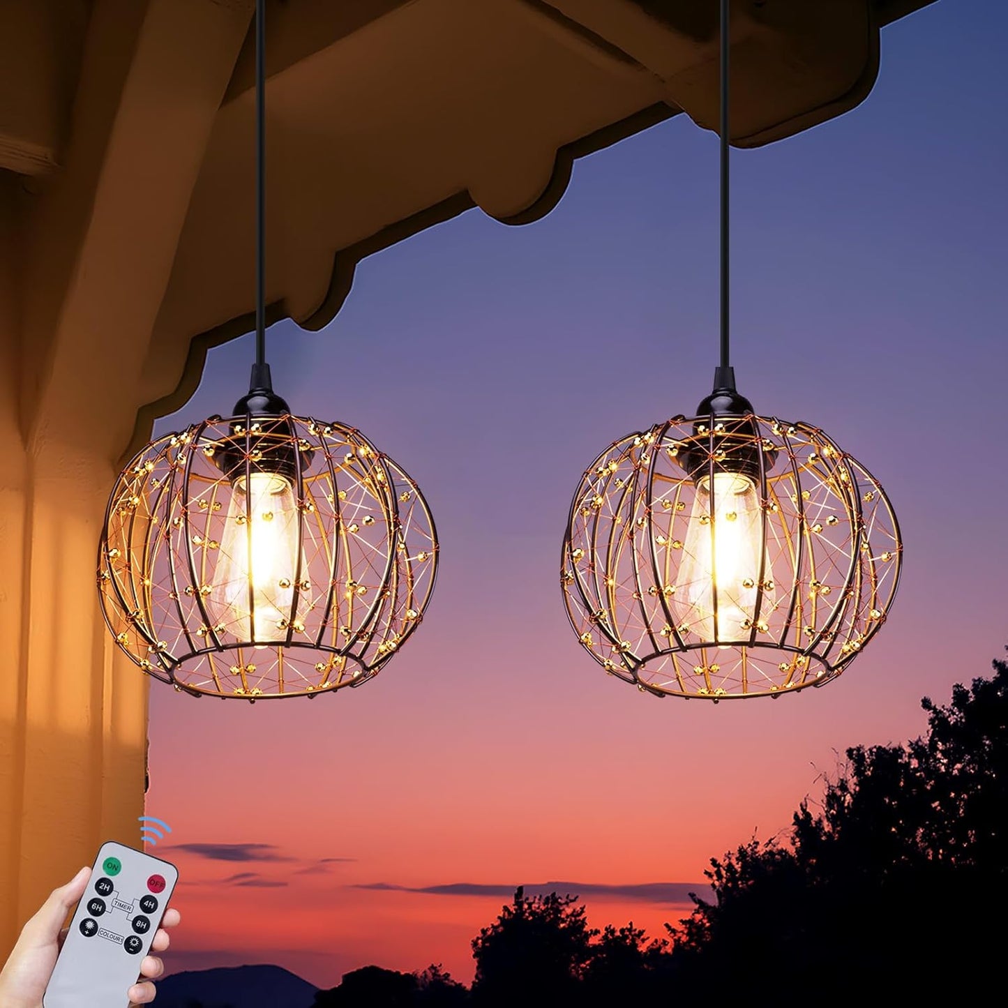 Battery Operated Hanging Outdoor Chandelier for Elegant Spaces