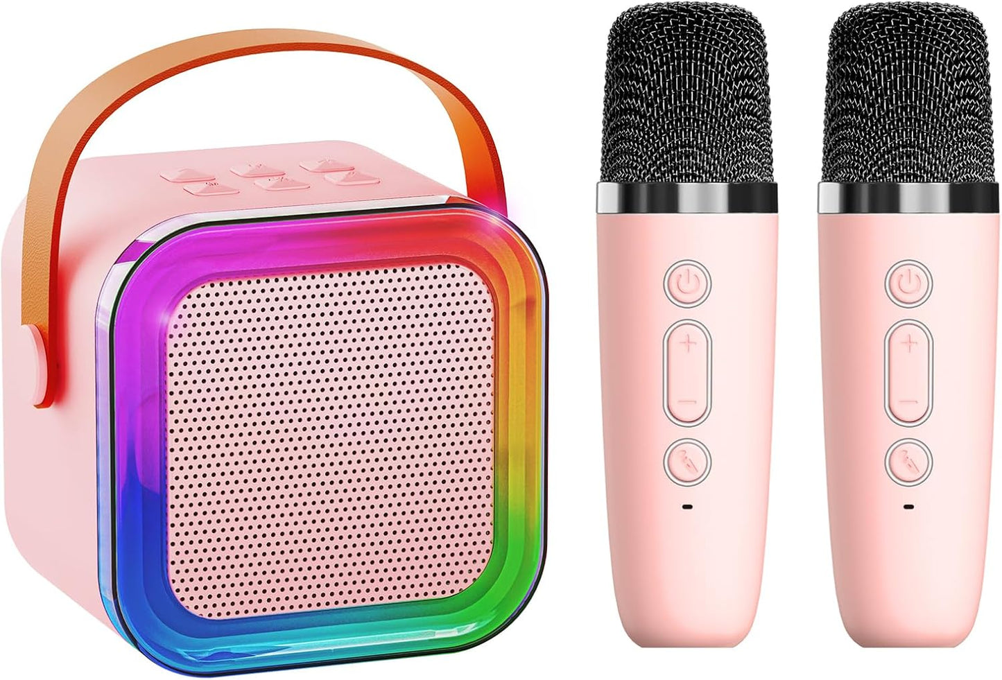 Portable Karaoke Machine - 2 Mics, Voice Changing, Perfect for Parties