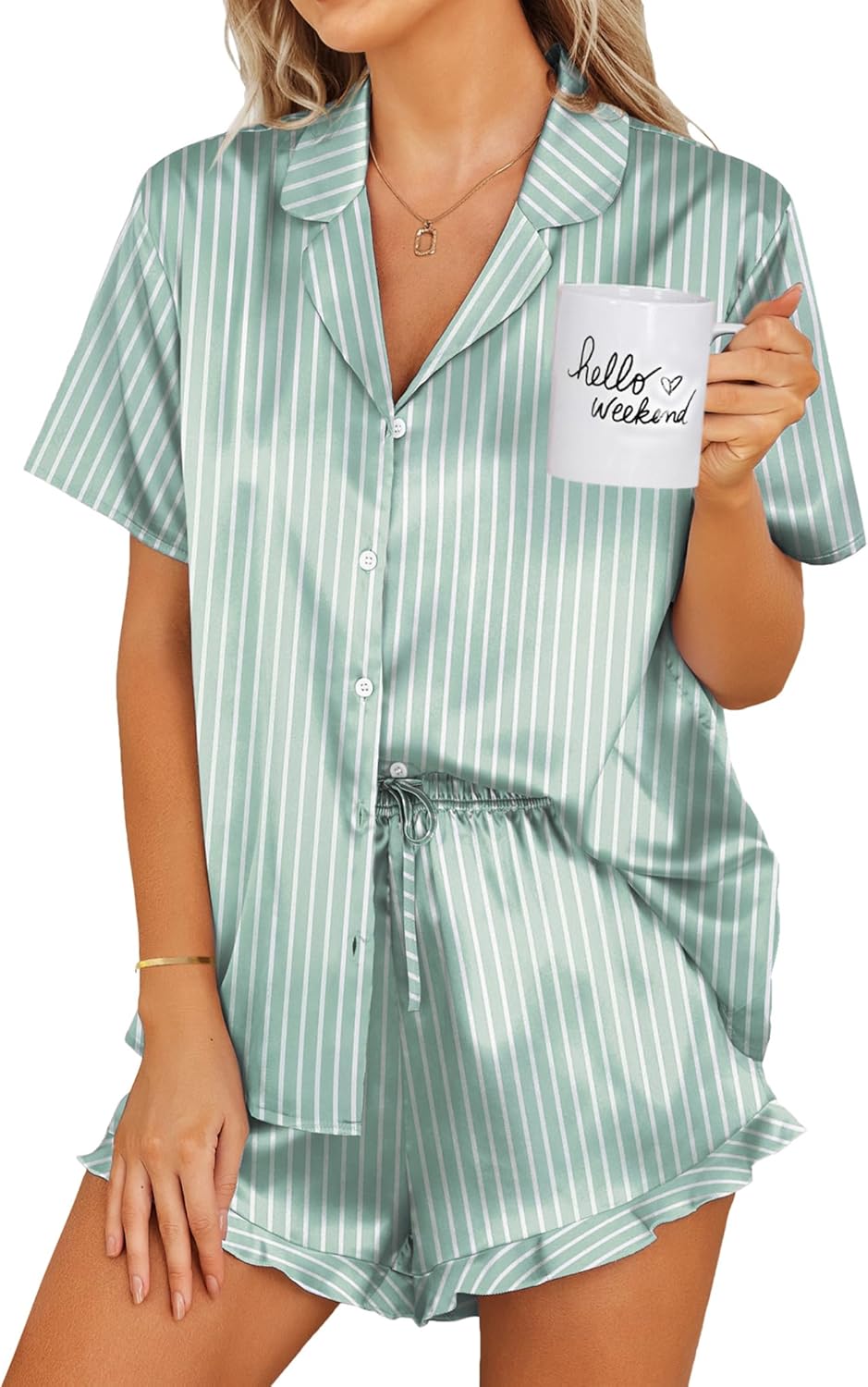 Ekouaer Womens Satin Pajamas Set for Ultimate Comfort and Style