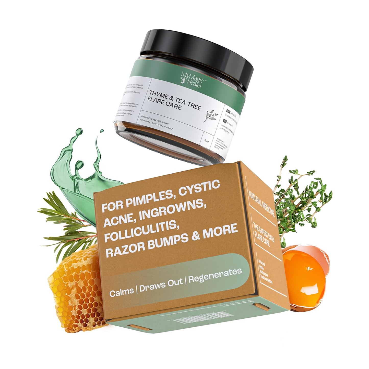 Thyme & Tea Tree Flare Care for Ingrown Hair and Acne Relief