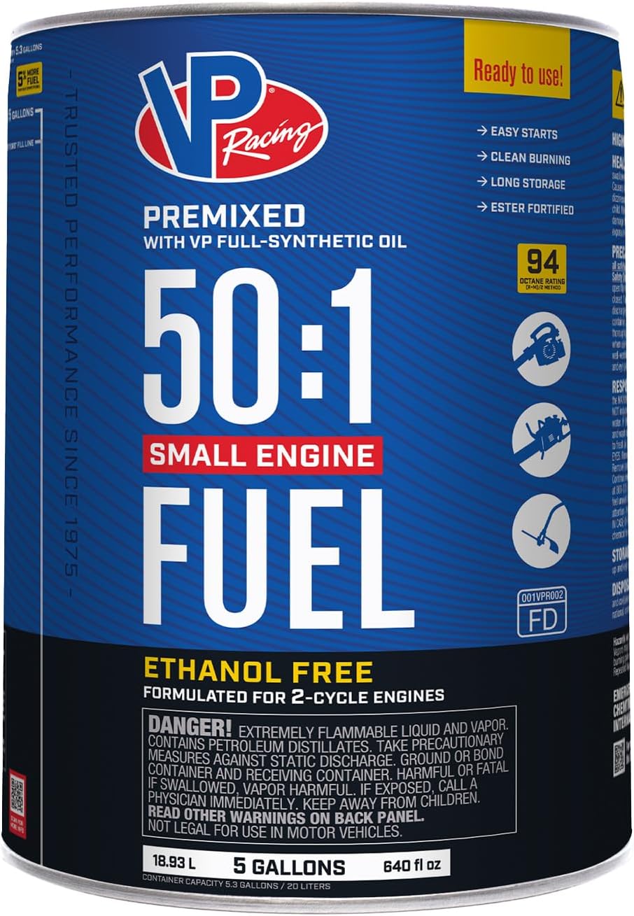 VP Racing Fuels 6232: 50:1 Premixed 2-Cycle Engine Fuel