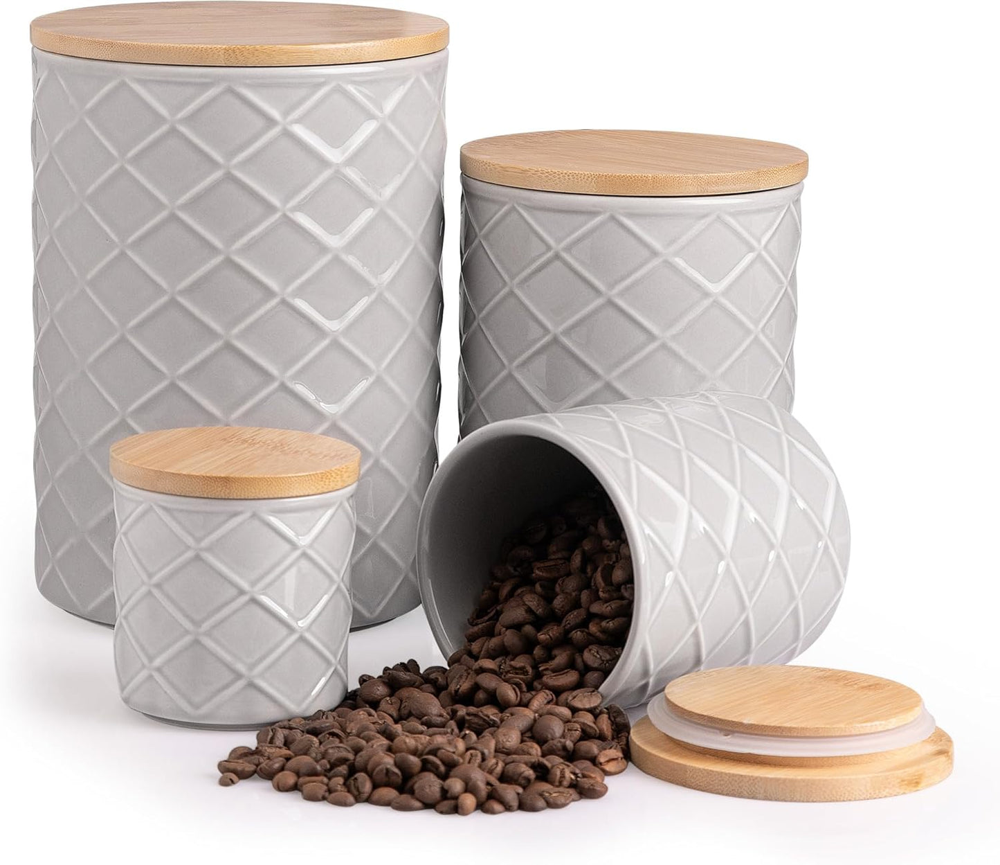Sweejar Ceramic Canisters Set for Kitchen Countertop Storage