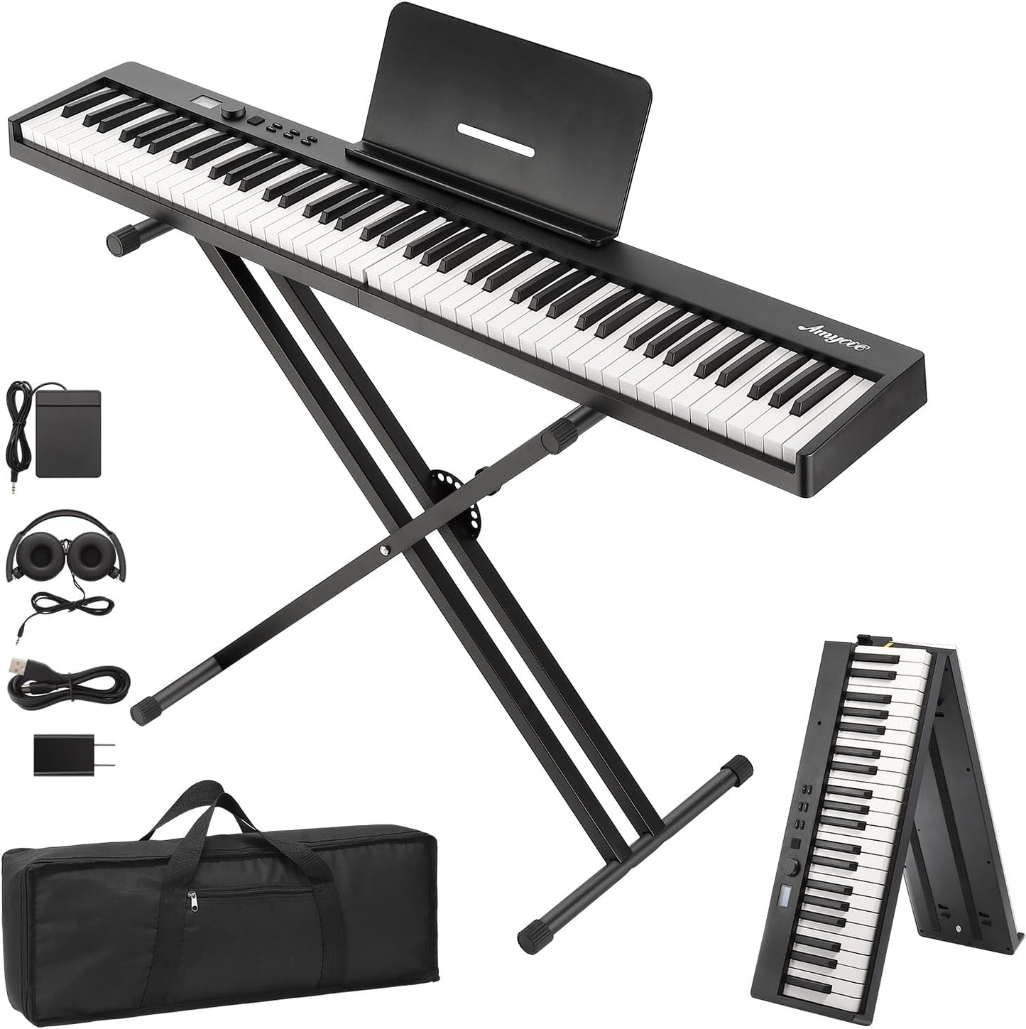 Senfot 88 Key Foldable Piano Keyboard for Musicians on the Go