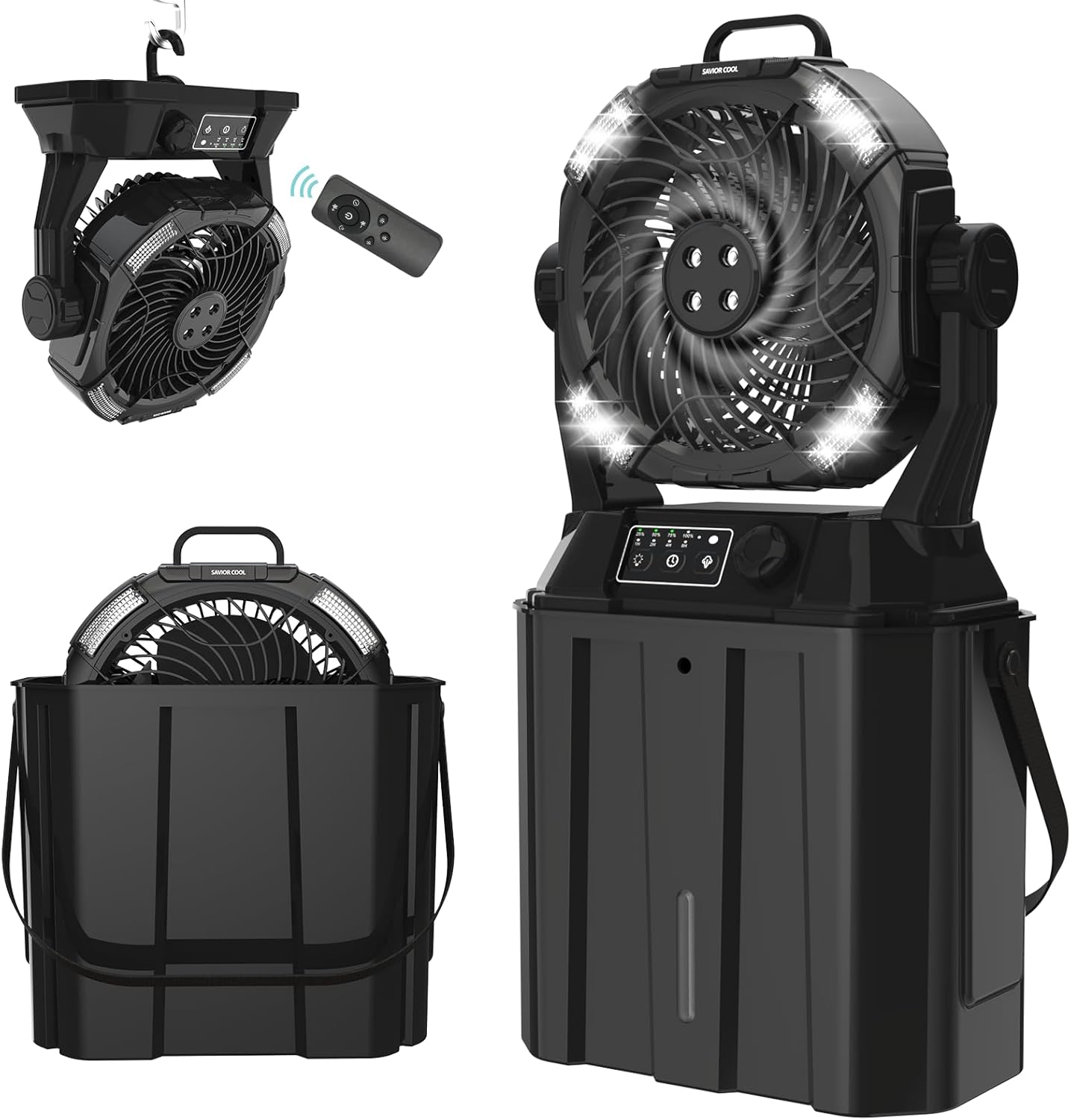 Portable Misting Fans with 6L Water Tank for Outdoor Comfort