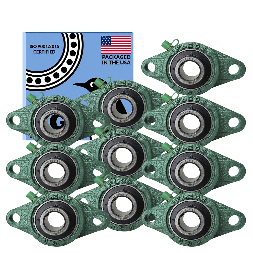 PGN UCFL204-12 Pillow Block Bearing - Durable Chrome Steel Bearings