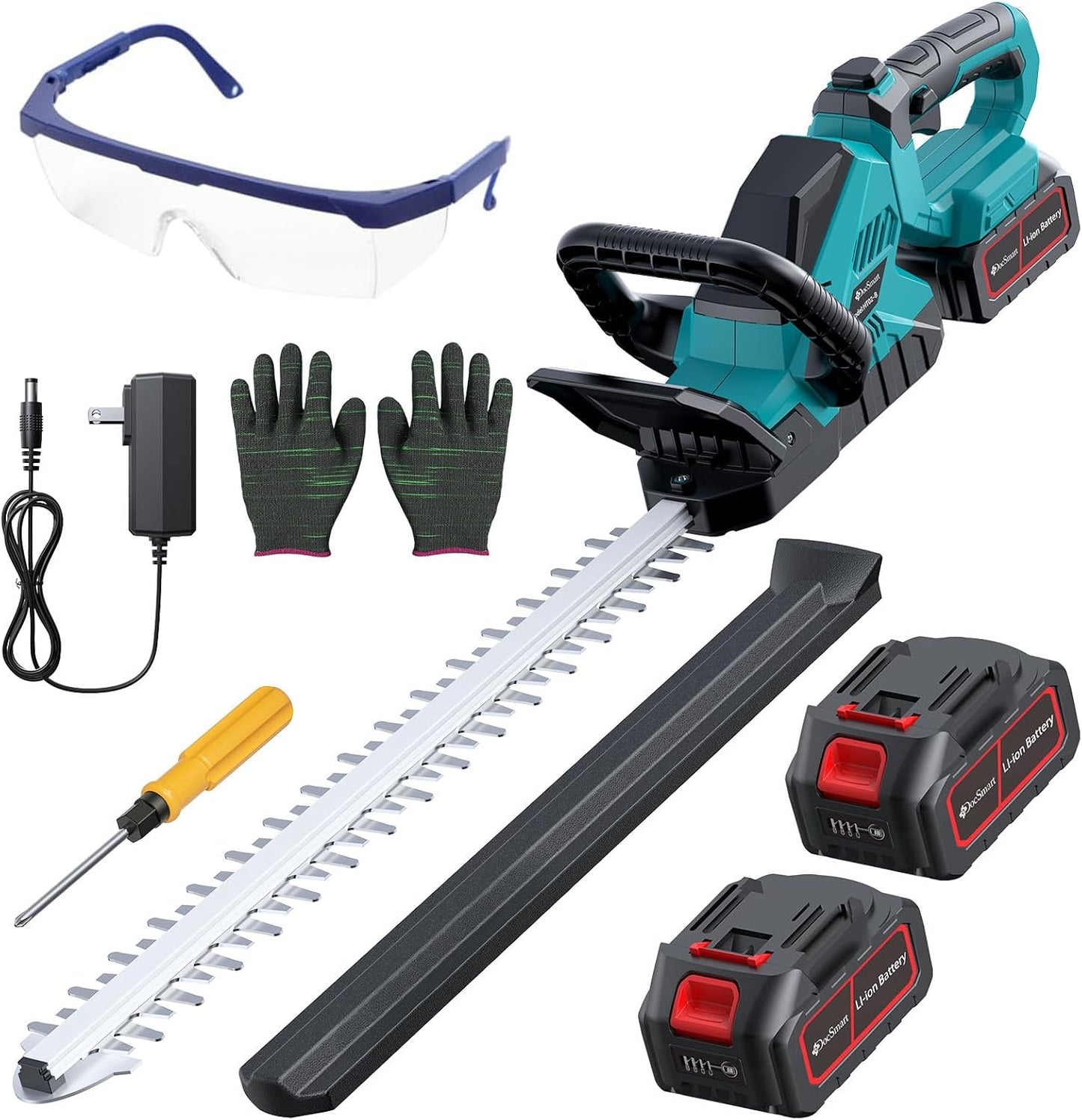 DocSmart 20ft' Hedge Trimmer Cordless with 2 Batteries
