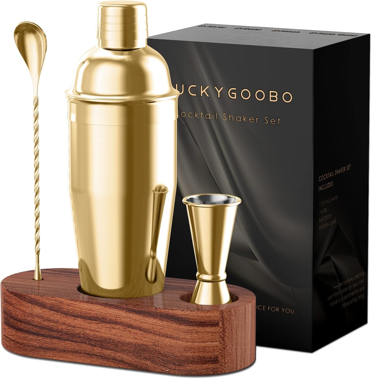 24 oz Martini Shaker by LUCKYGOOBO - Strain & Mix with Style!