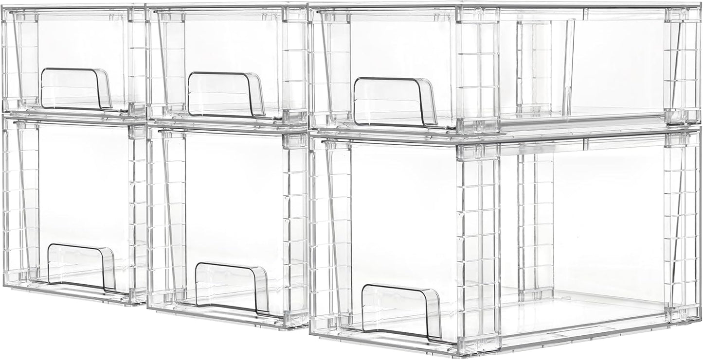 Vtopmart Clear Stackable Storage Drawers for Home Organization