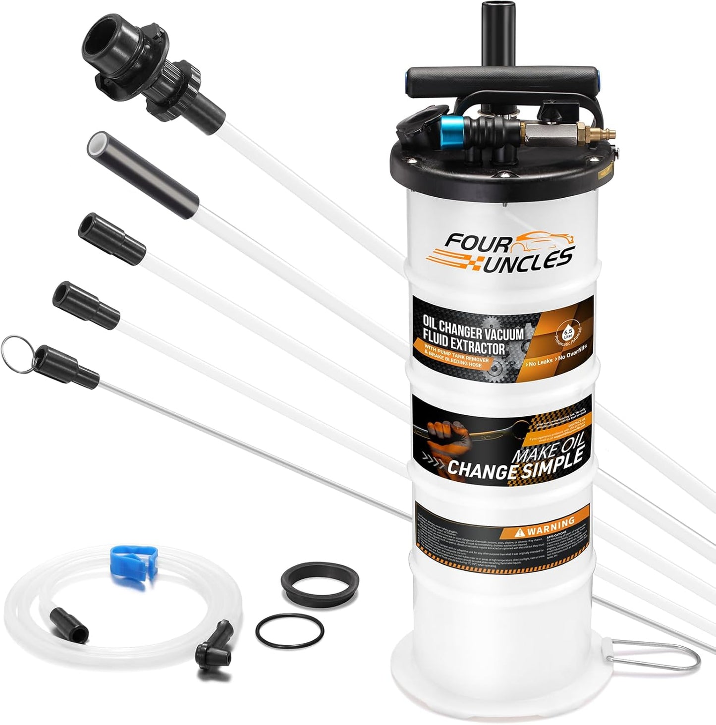 FOUR UNCLES 6.5L Oil Extractor for Quick and Easy Fluid Changes