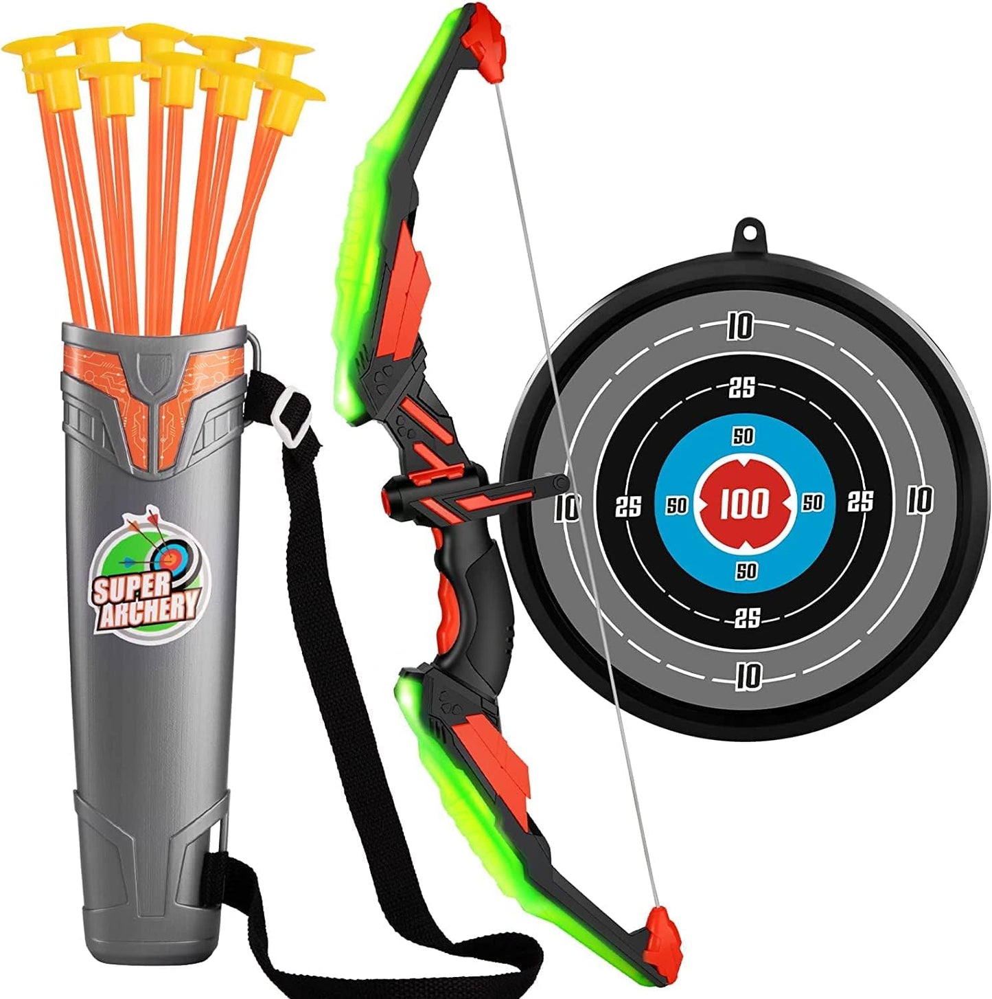 LED Light Up Bow & Arrow Set for Kids