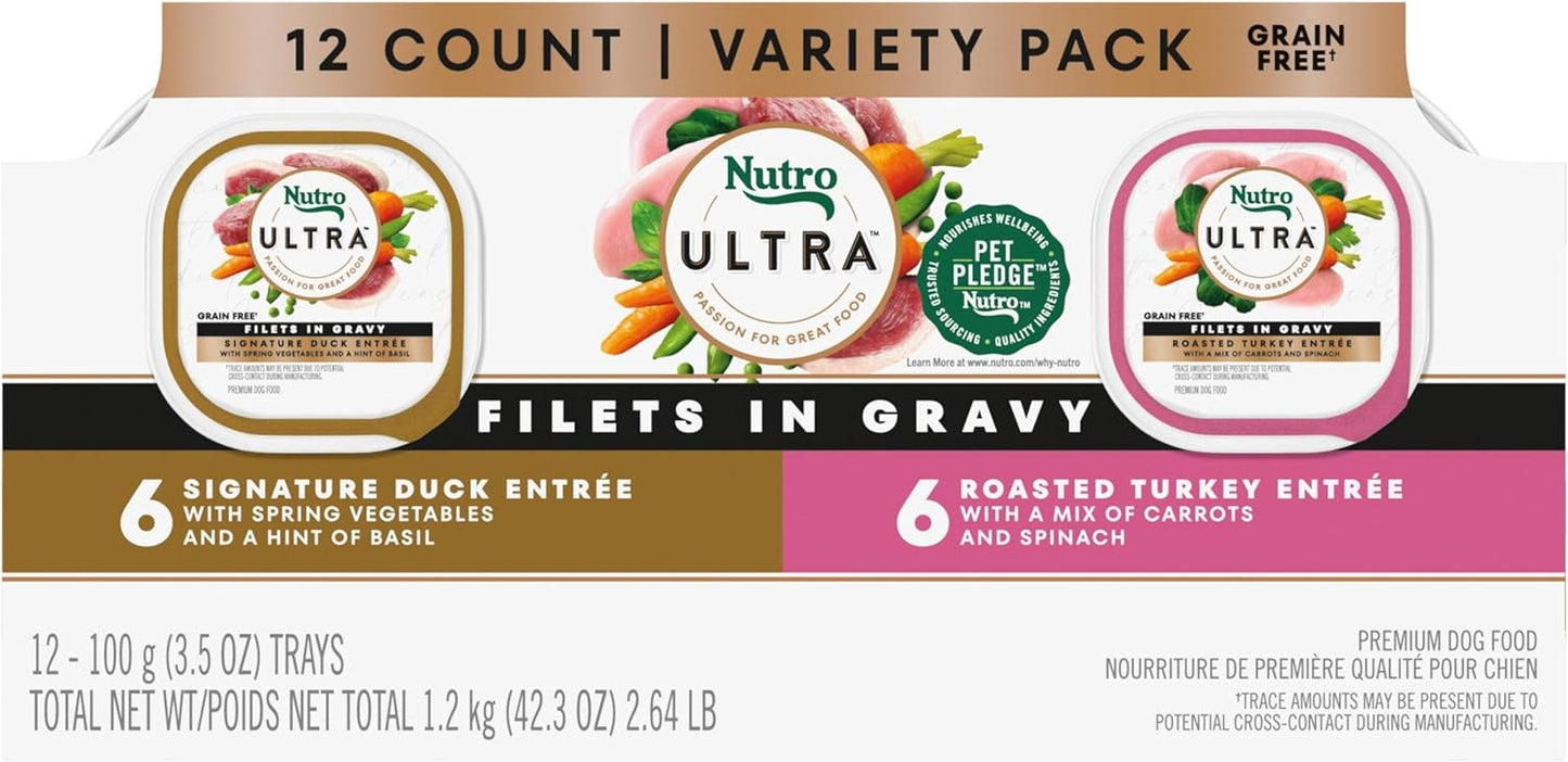 Nutro Ultra Wet Dog Food Filets in Gravy Variety Pack Review