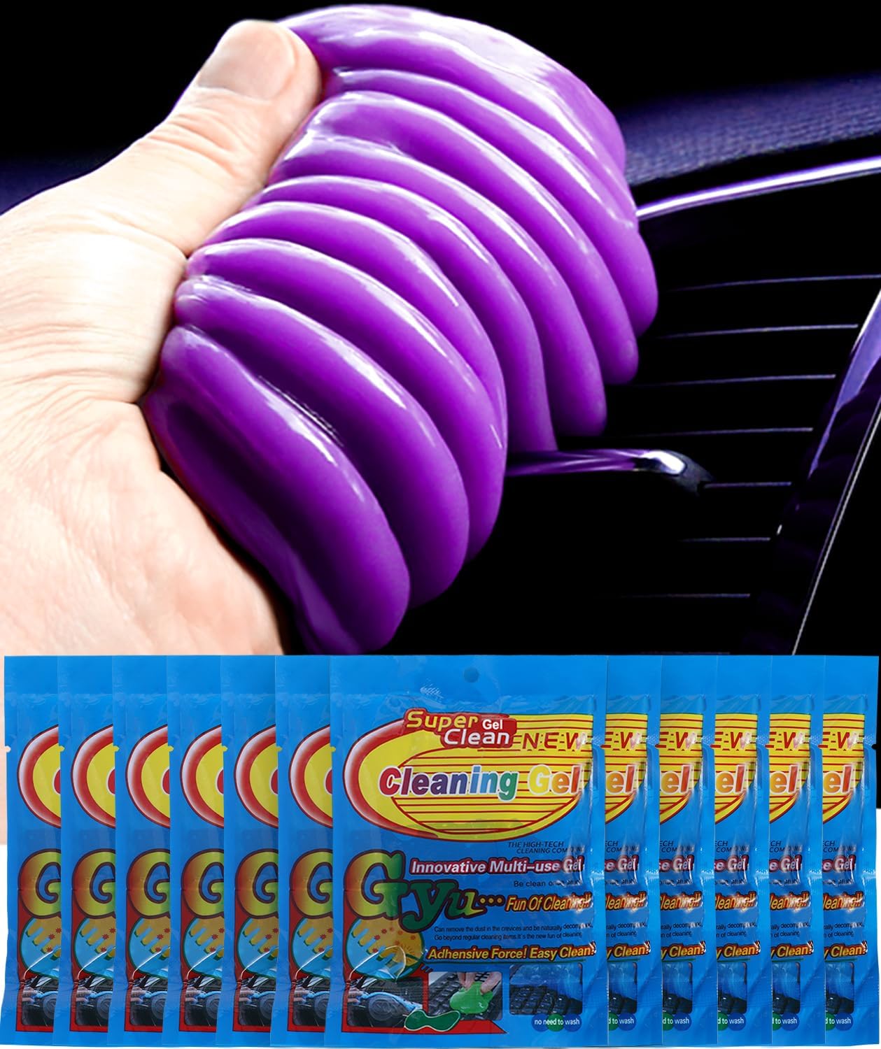 12-Pack Car Cleaning Putty - Deep Clean & Easily Remove Dust!