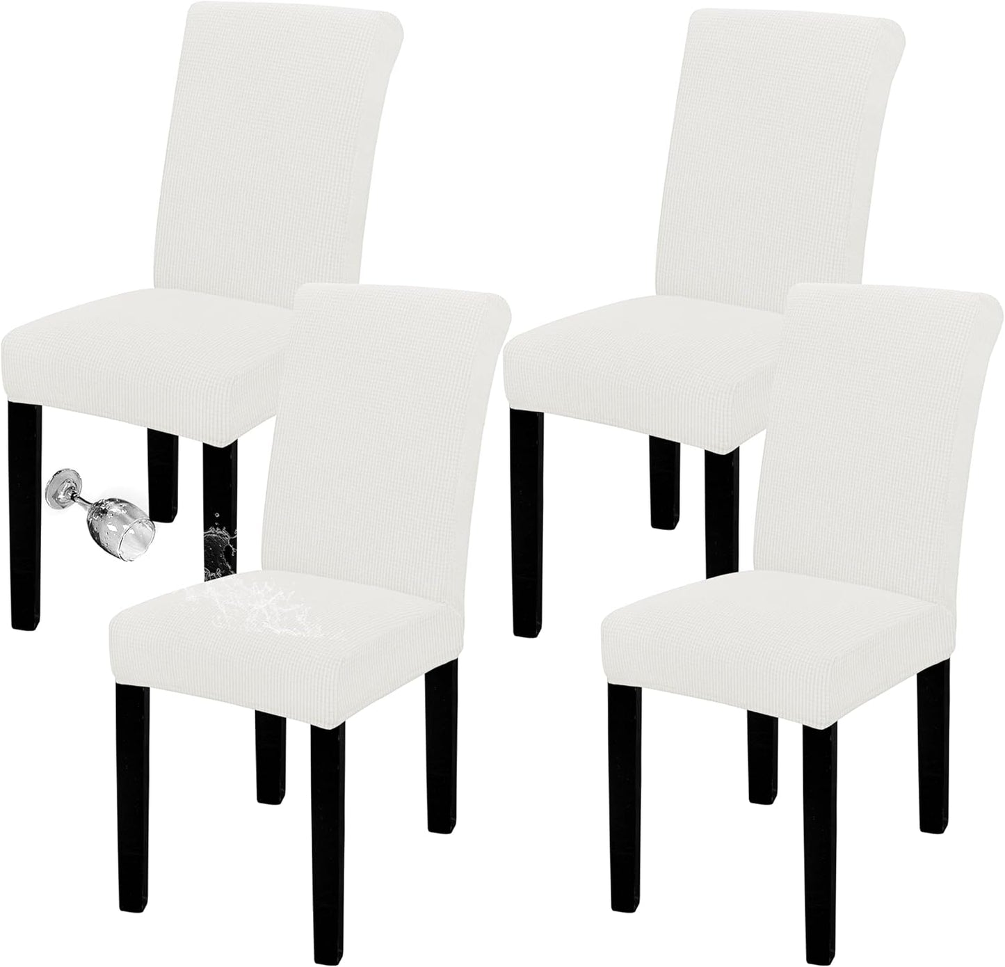 Waterproof Dining Room Chair Cover Set of 4 for Protection