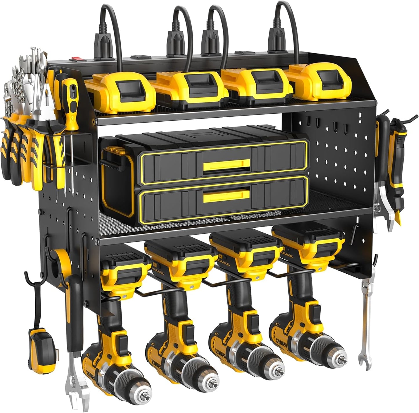 Wall Mount Power Tool Organizer - Ultimate Garage Storage Solution by ZESEN