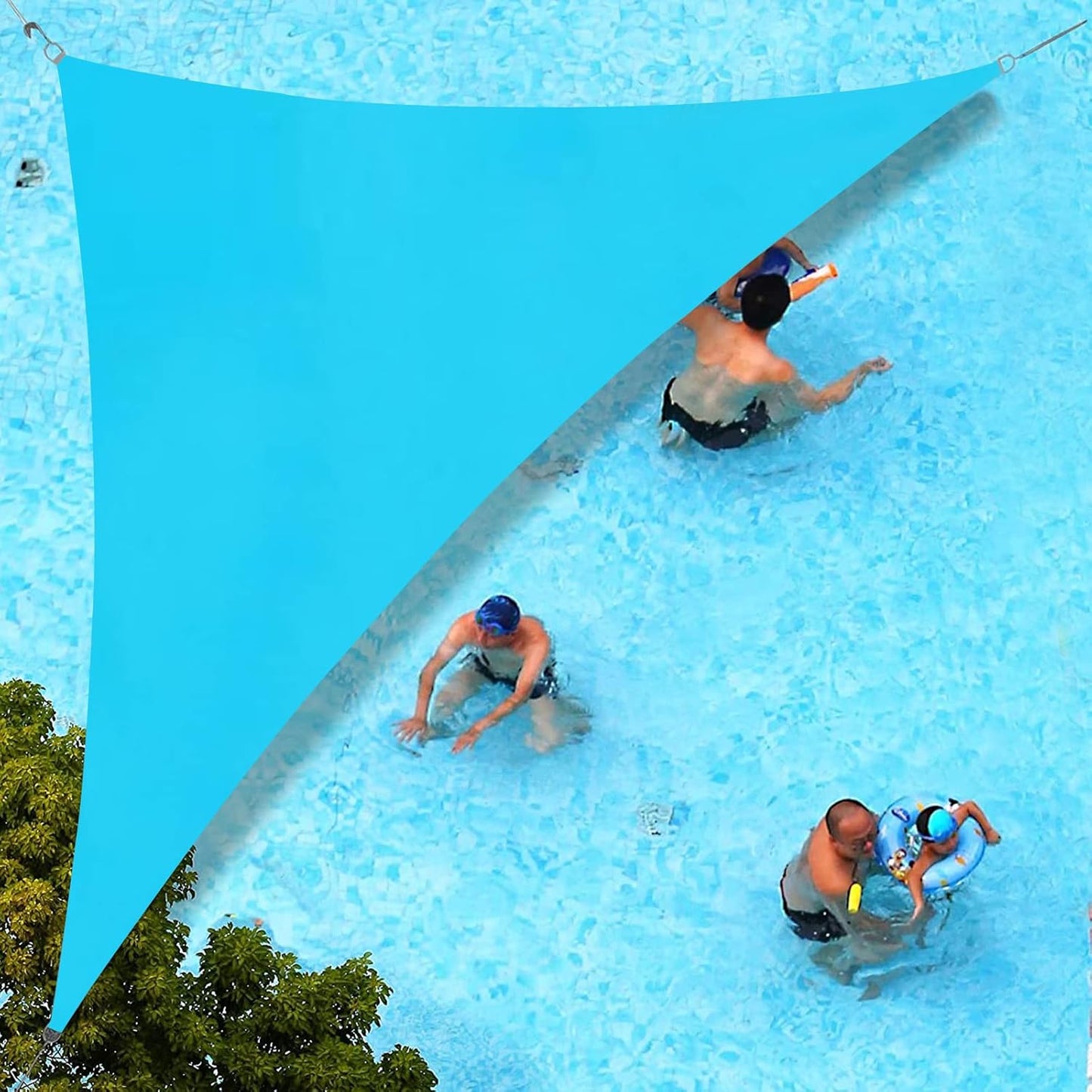 Custom Size Turquoise Blue Sun Shade Sail for Outdoor Spaces