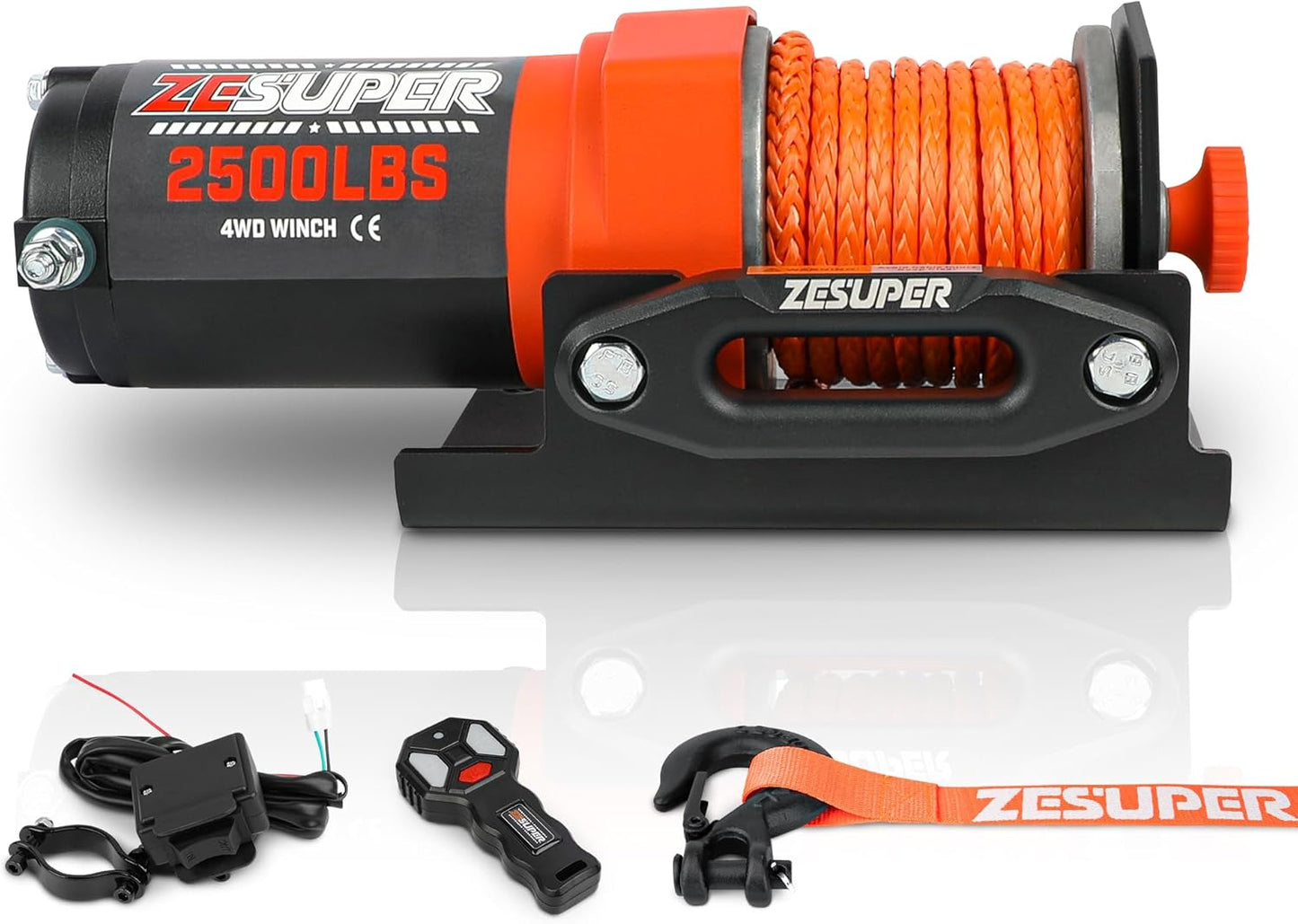 ZESUPER 2500 lb 12V DC Electric Winch for Off Road Use