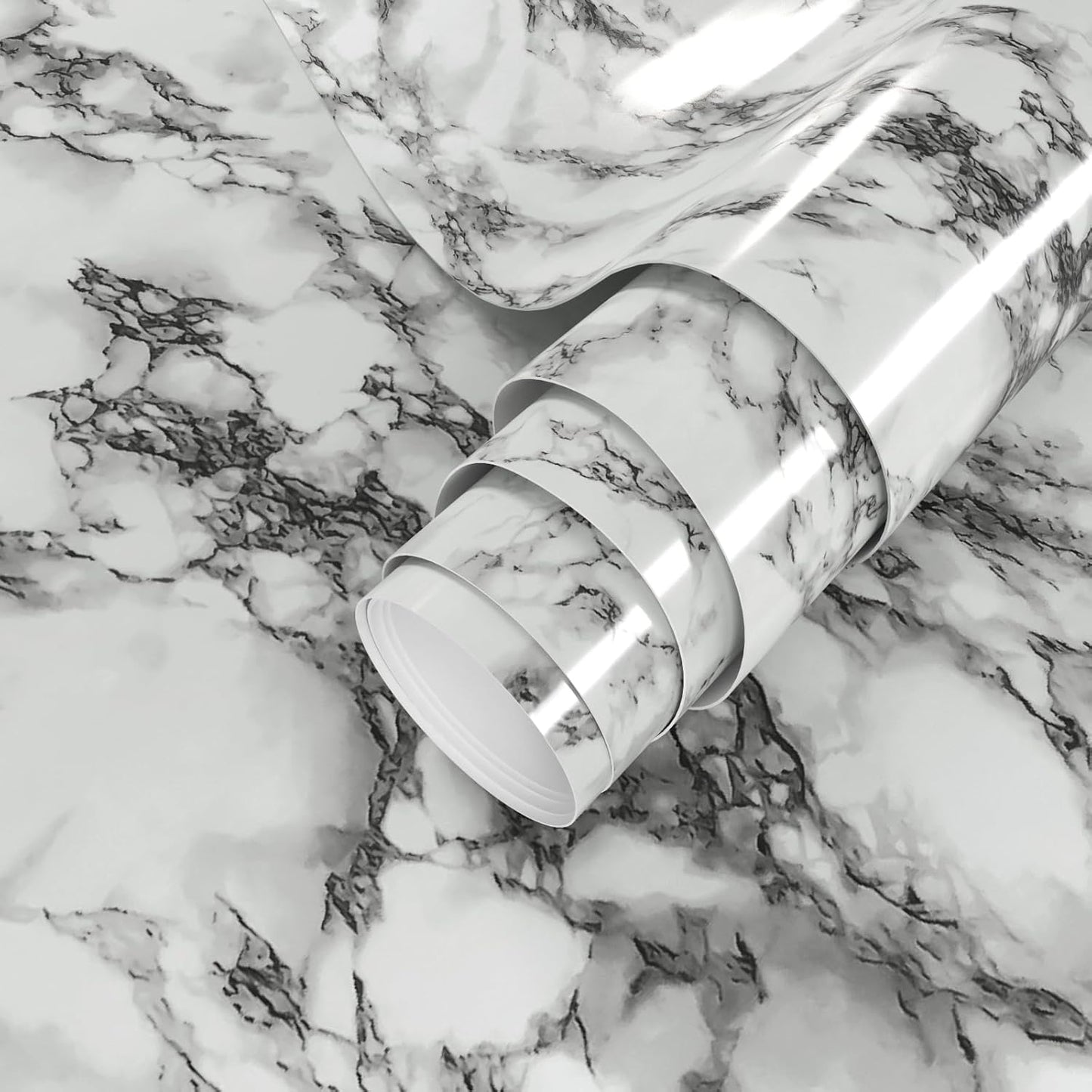 VIOPVERY Black White Marble Contact Paper for Stylish Decor