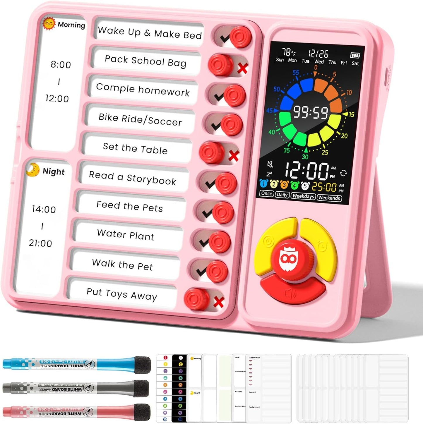 5-in-1 Visual Timer for Kids - ADHD Tool for Focus and Routines