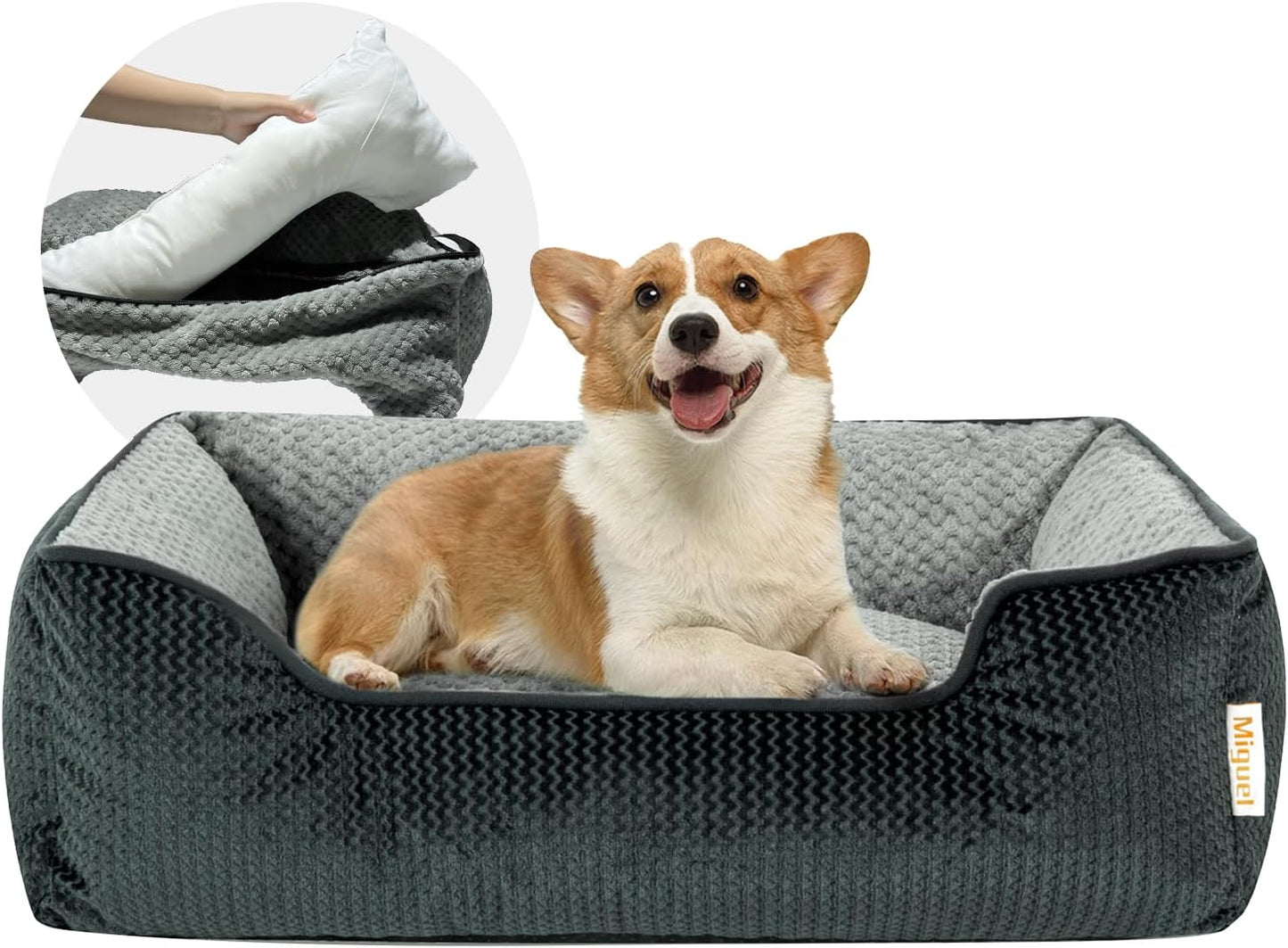 Miguel Removable Washable Dog Bed for Medium Dogs and Cats