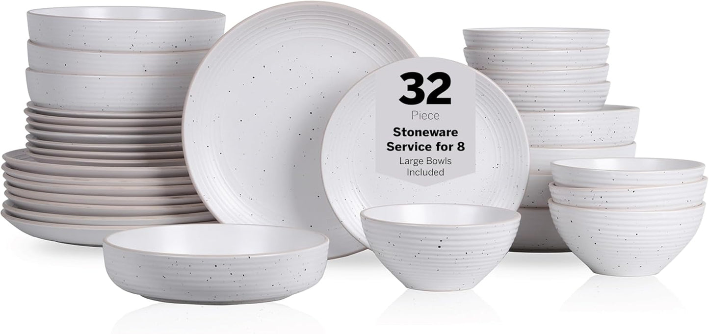 Stone Lain Lauren Modern Stoneware 32-piece Dinnerware Set