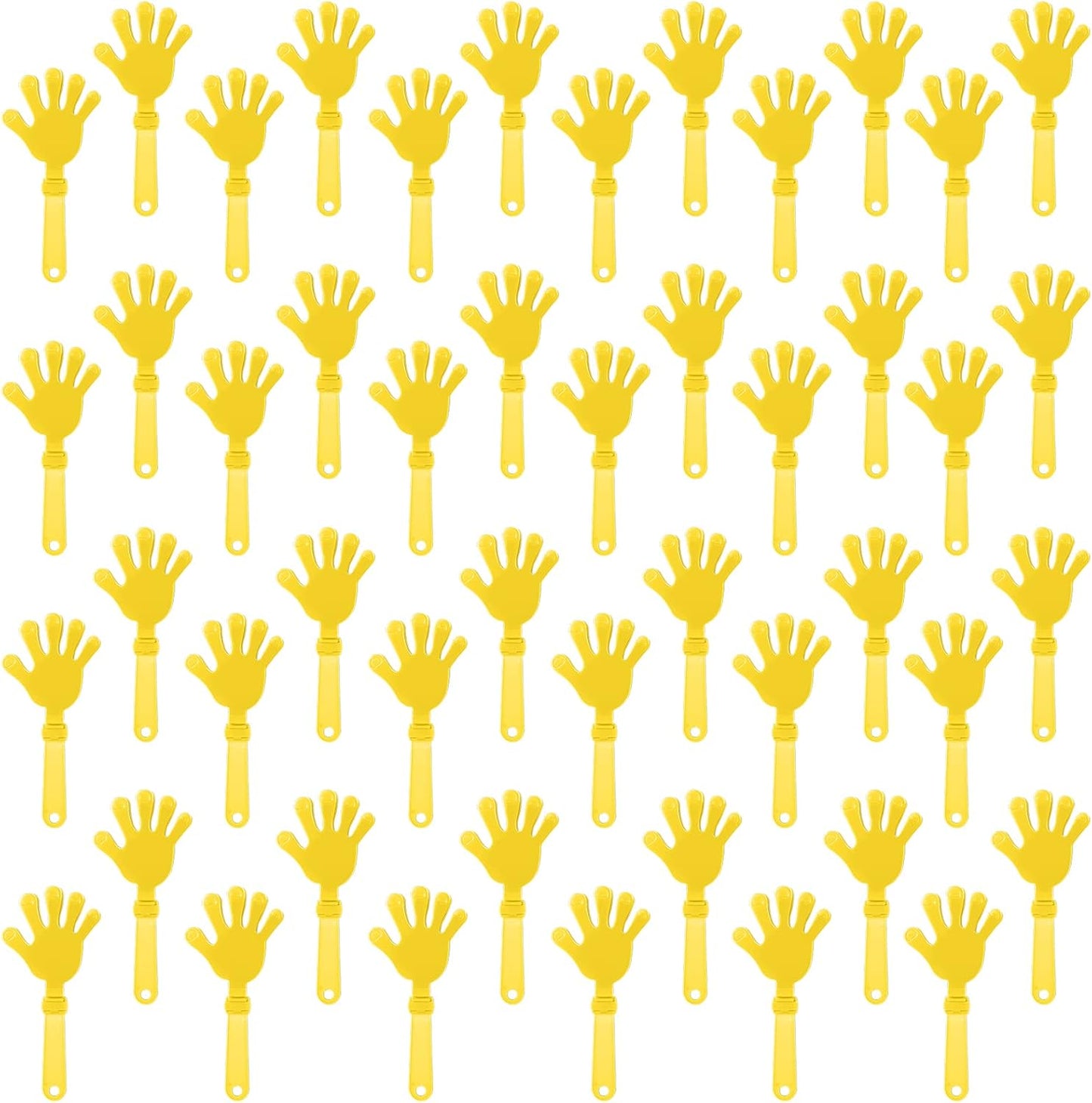 100 Pcs Sunburst Yellow Hand Clappers for Parties and Events