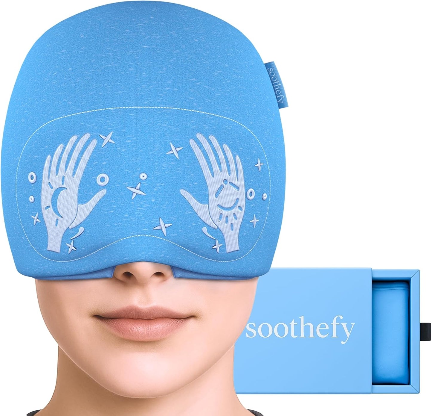 Migraine Relief Cap with Eye Mask for Natural Headache Relief