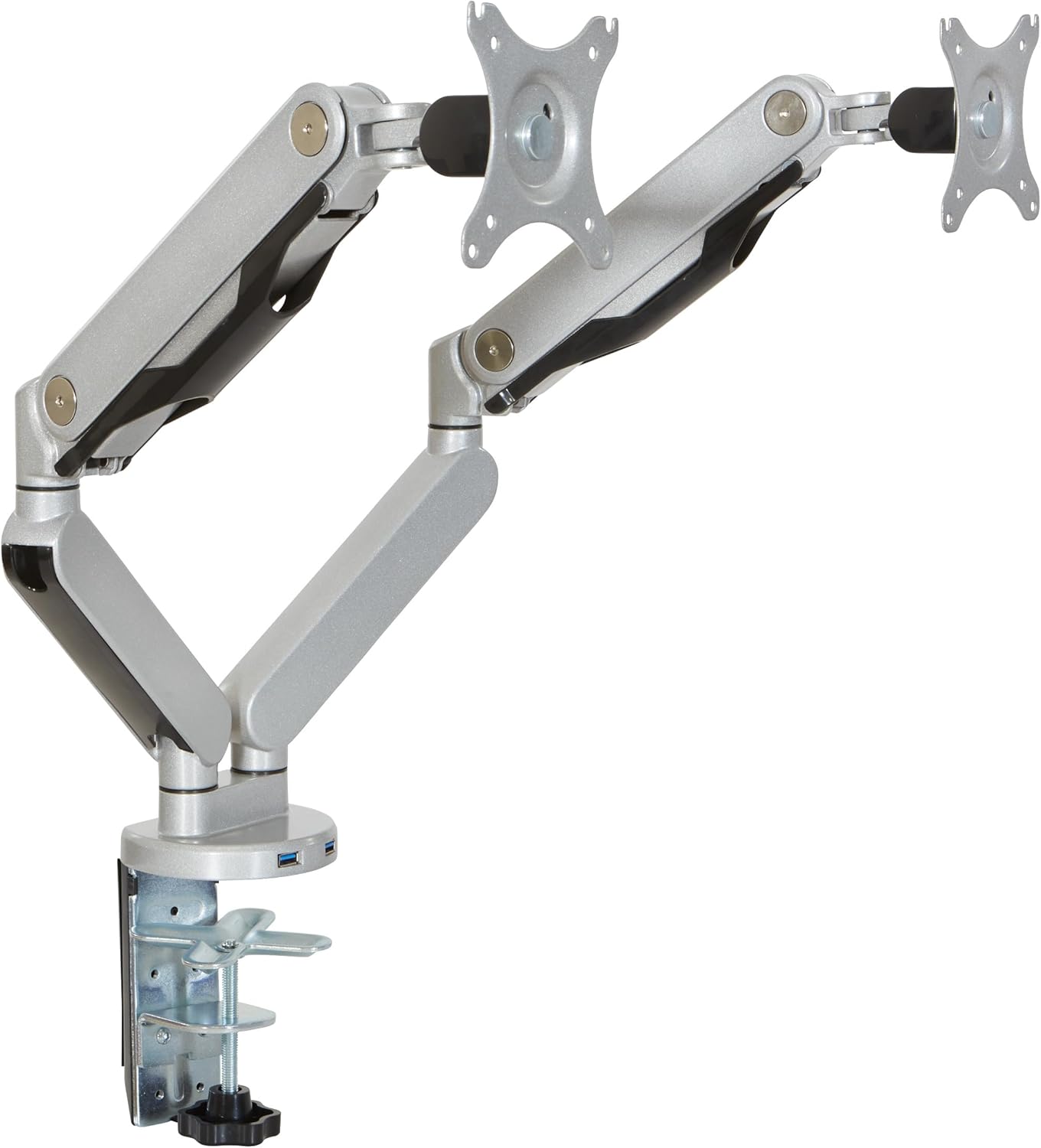 Office Star Ascend II Double Monitor Arms with USB Ports
