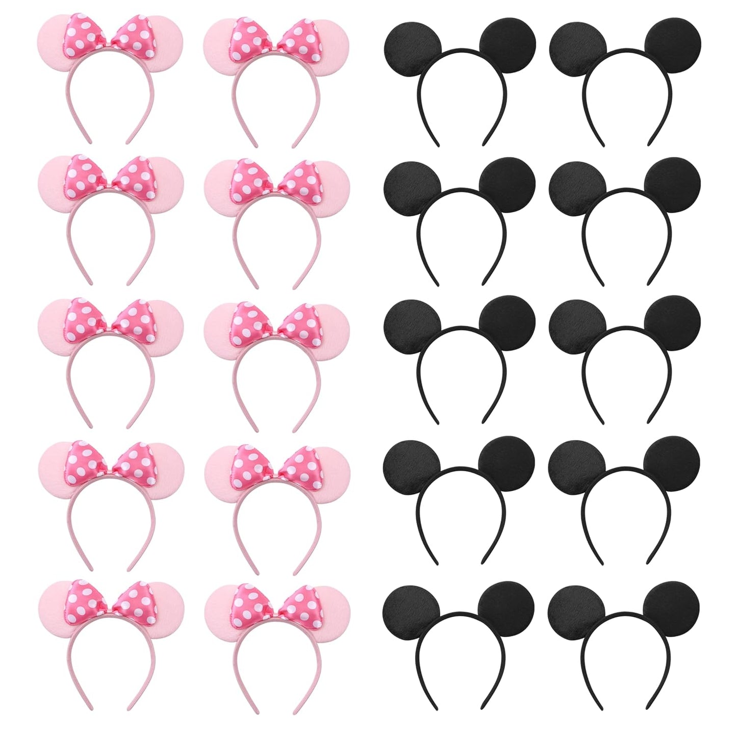 20 PCS Mouse Ears Headbands for Magical Fun!