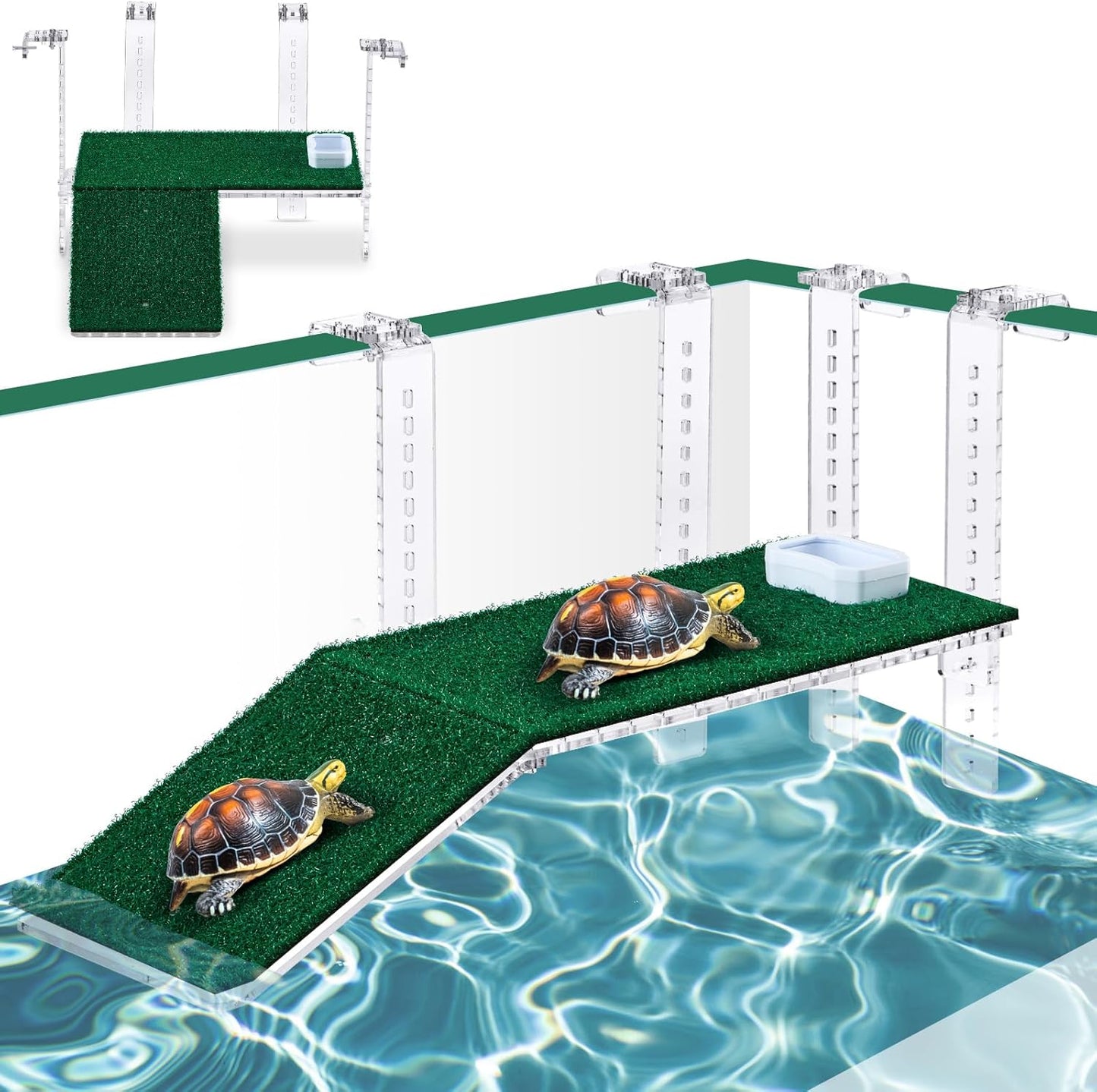 Adjustable Hanging Turtle Basking Platform for Aquatic Reptiles