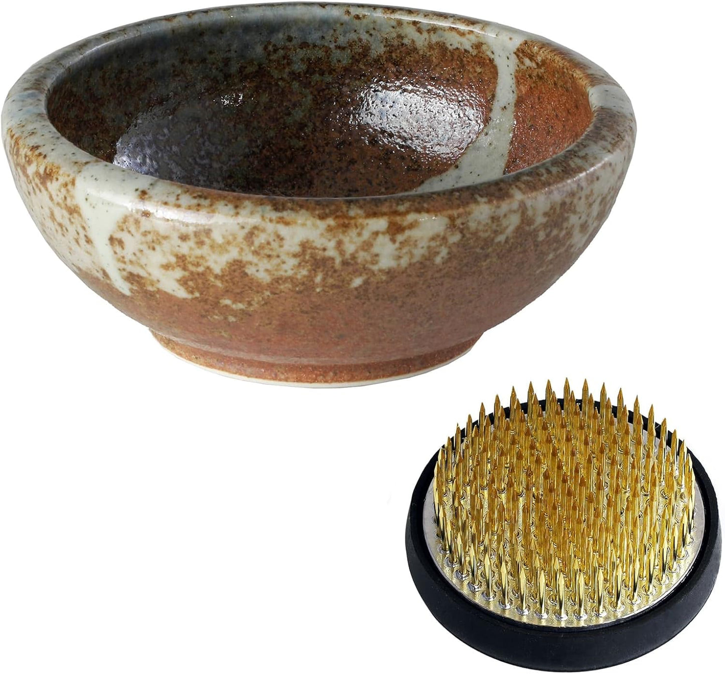Japanese Ikebana Essential Tool Kit with Ceramic Vase and Kenzan