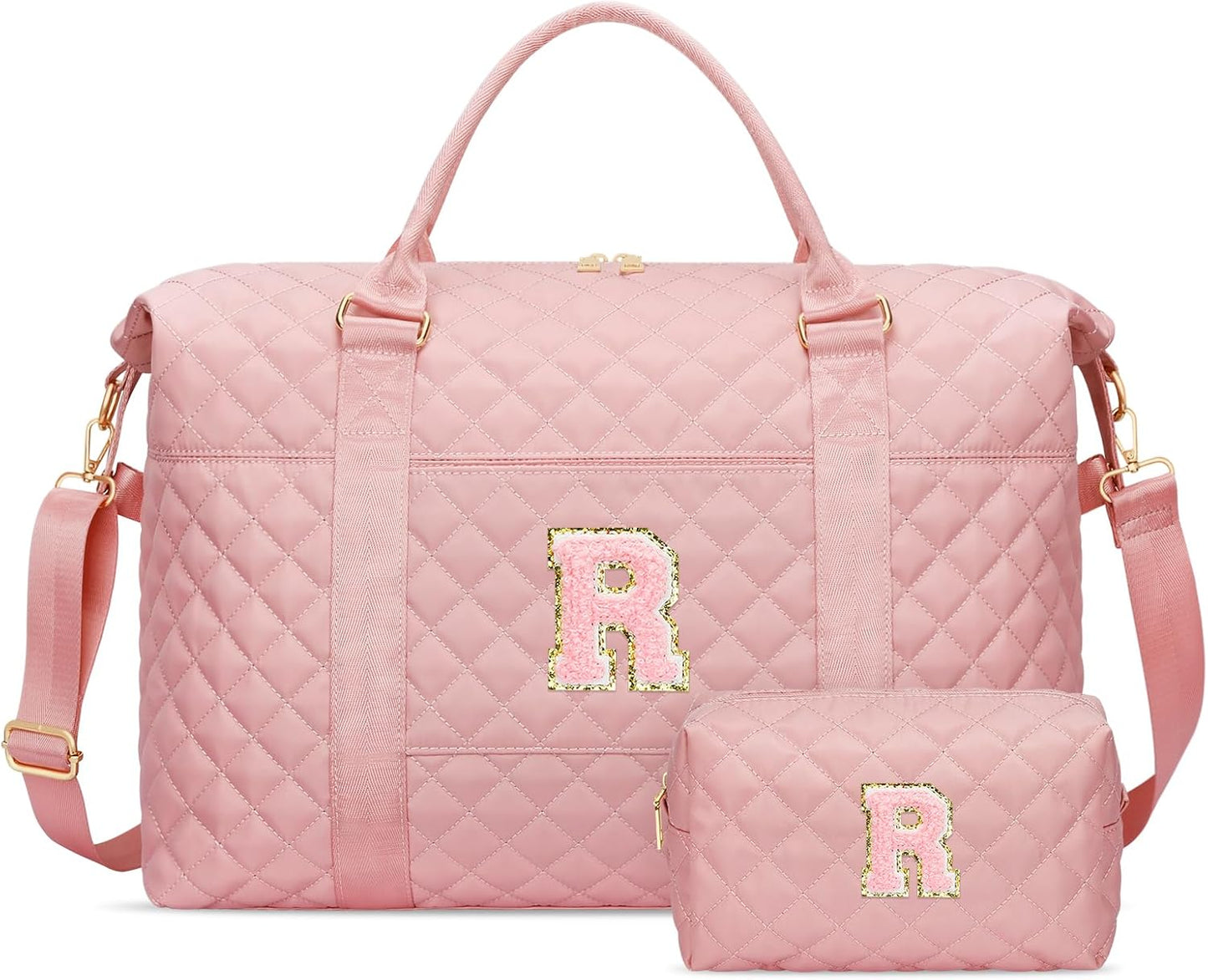 Personalized Initial Travel Duffle Bag for Teen Girls and Women