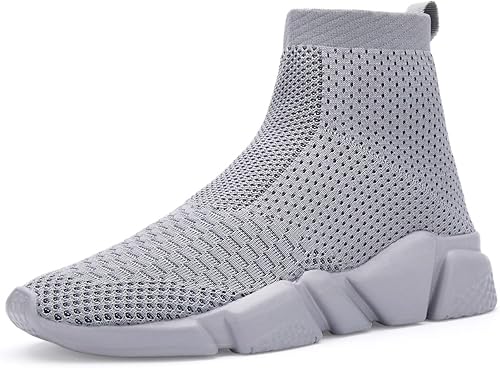 Santiro Mens Walking Shoes Breathable Knit Slip On Sneakers Review