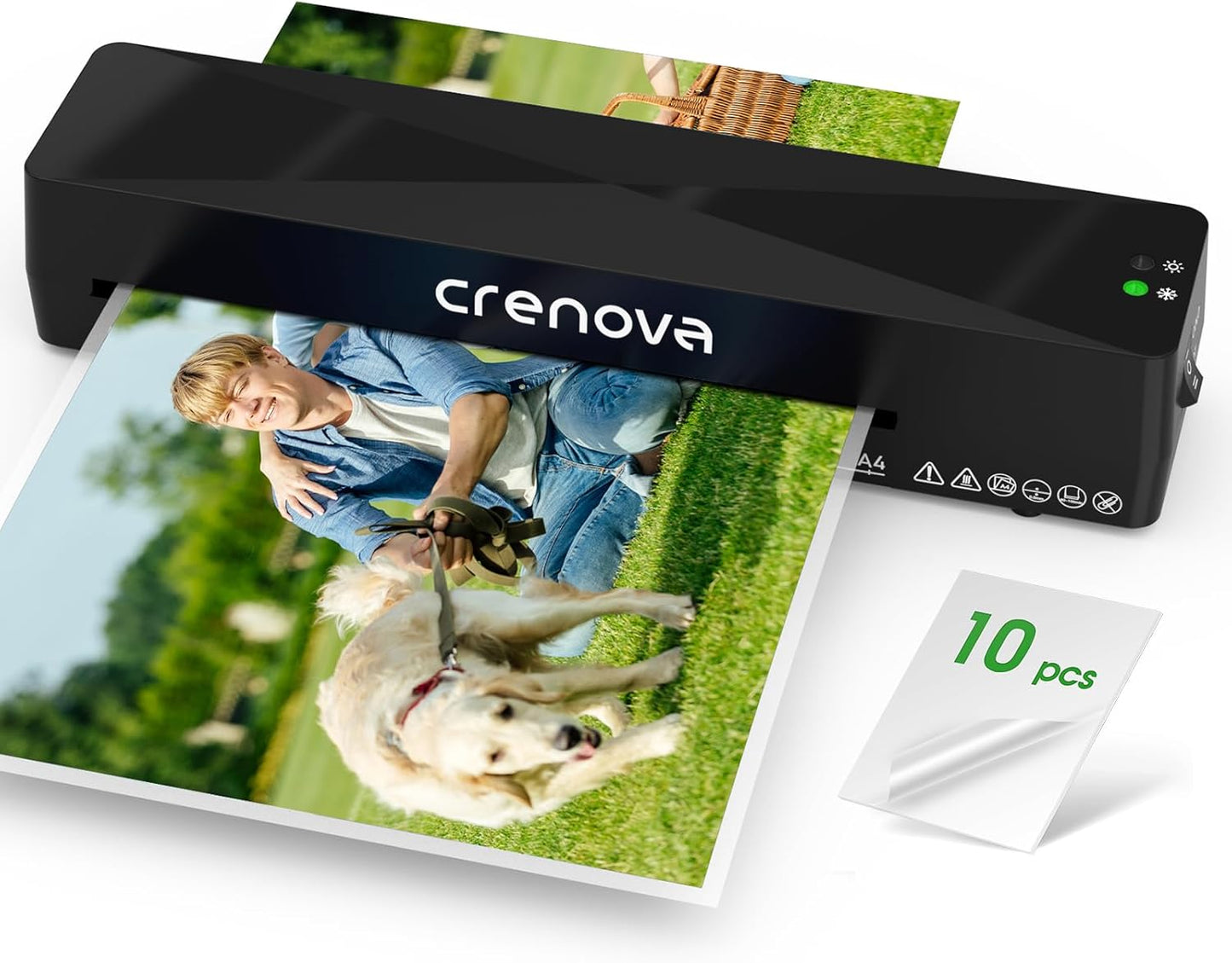 Fast Warm Crenova Laminator + 10 Sheets - Home, Office, School!