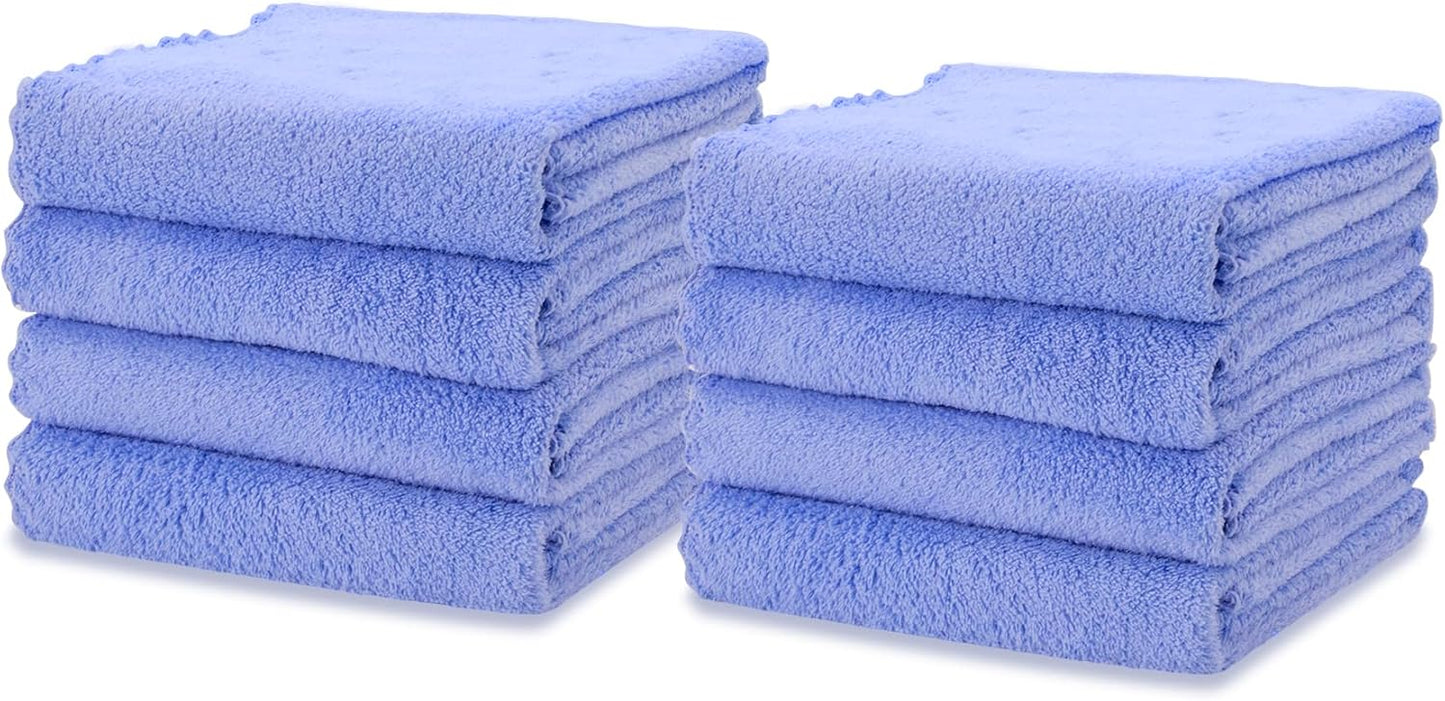 Ultra Absorbent 13x28 Kitchen Towels (8 Pack, Blue)