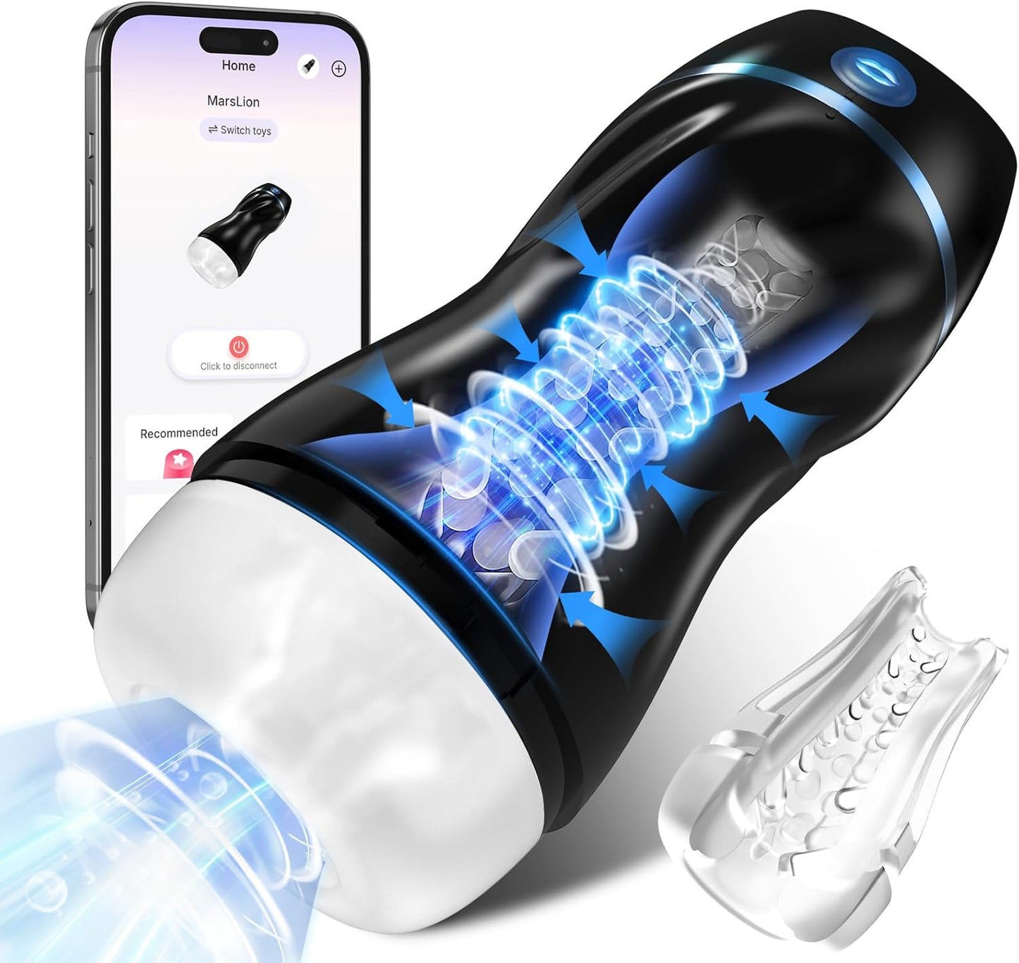 AI Interactive Sucking Male Masturbators with 7 Vibration Modes