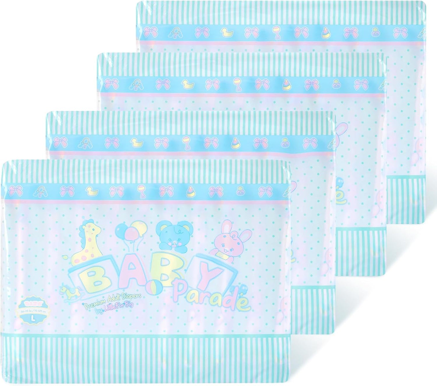 Littleforbig Adult Cloth Diaper - Baby Parade Print - X-Large