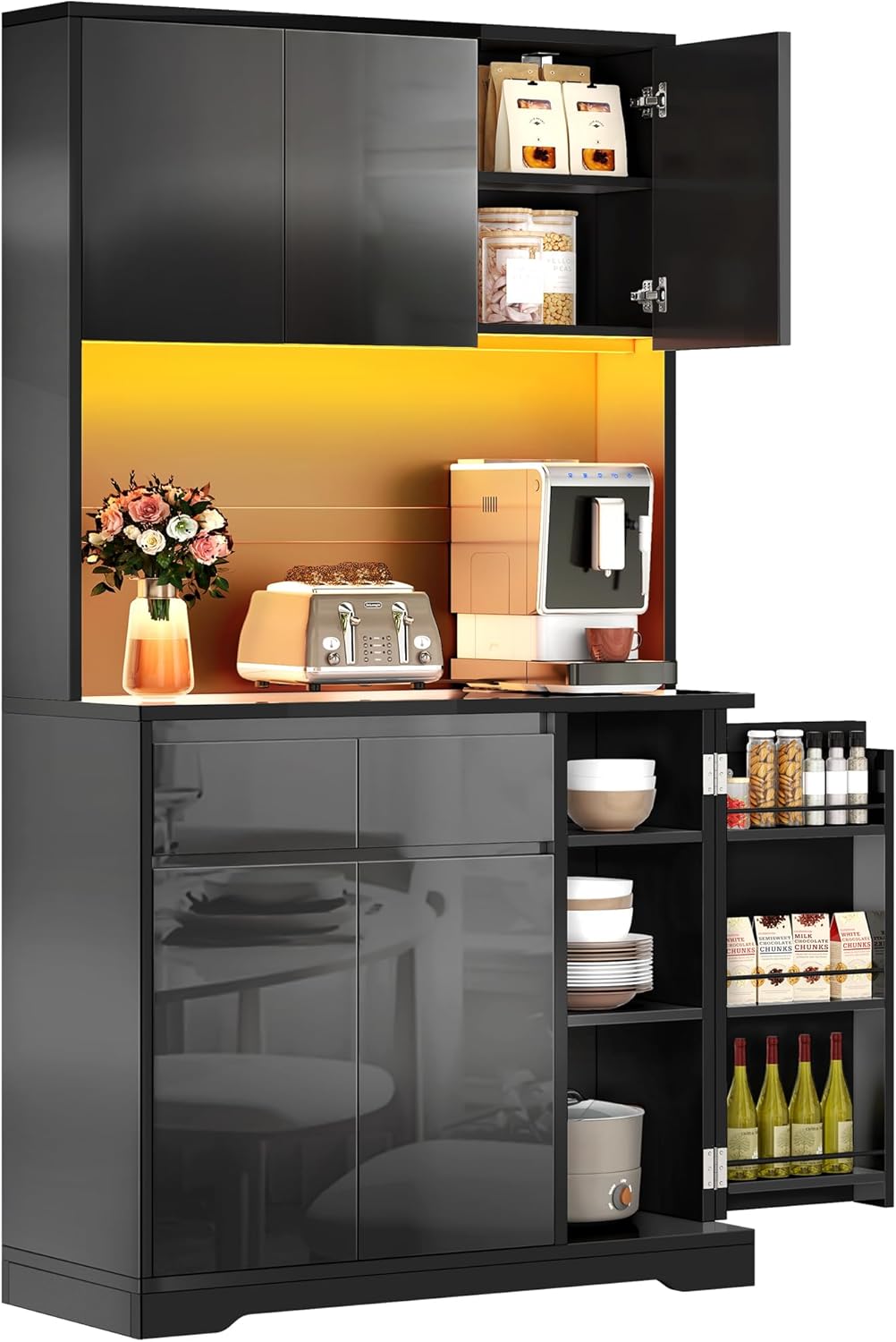 YITAHOME 71'' Tall Kitchen Pantry Cabinet - Modern Storage Solution
