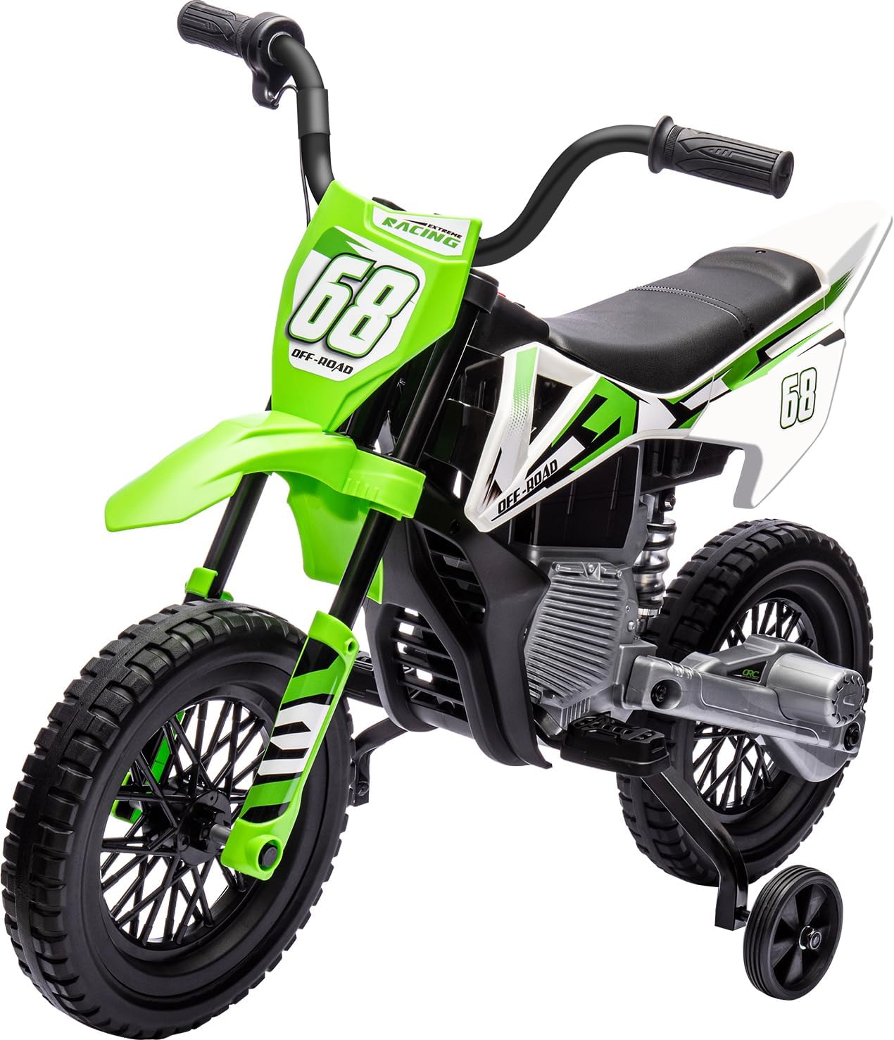 12V Kids Motorcycle with Training Wheels and Bluetooth Music