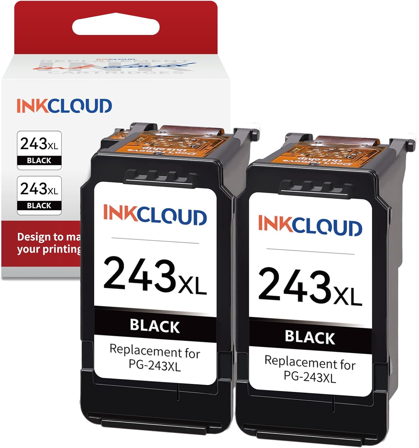 INKCLOUD Compatible Ink Cartridges for Canon Printers - 2 Pack