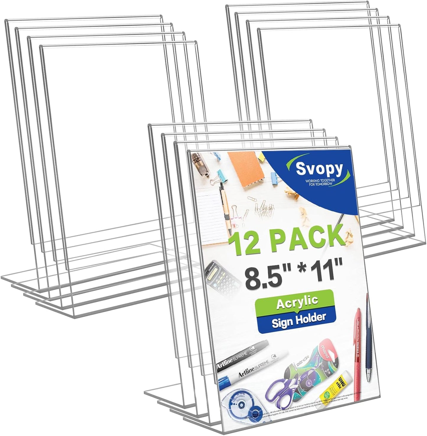 Acrylic Sign Stand Holder - 8.5x11 Inches for Displays