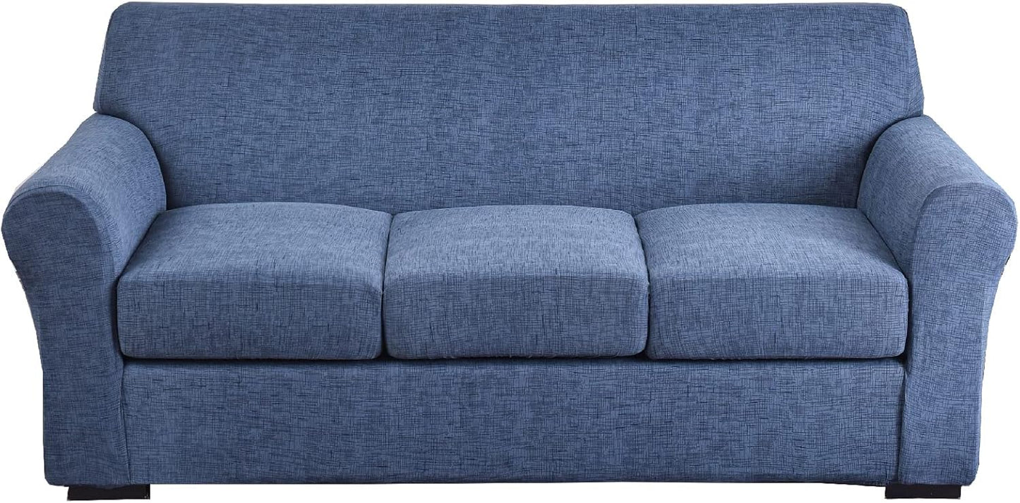 KRFOONN Stretch Sofa Couch Covers for 3 Cushion Couches