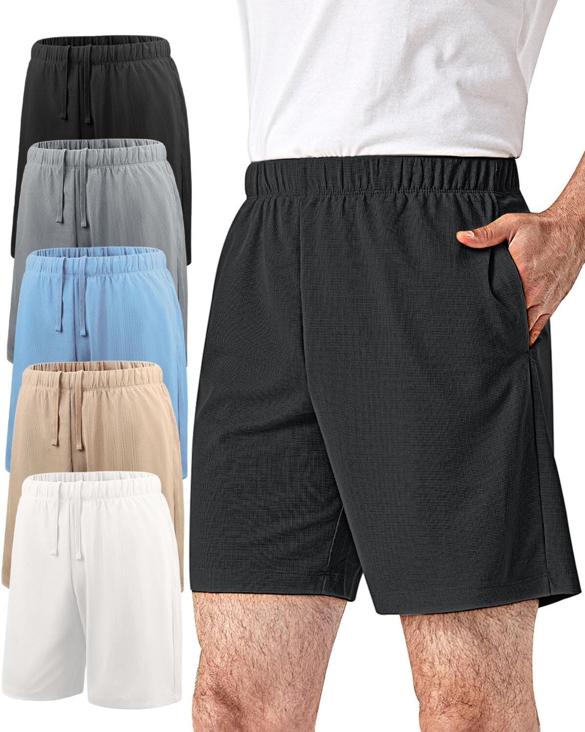 Liloak Men's Athletic Shorts with Pockets for Summer Fun