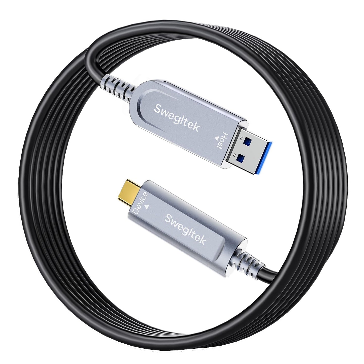 Fiber Optic USB C Cable 50ft for High Speed Data Transfer
