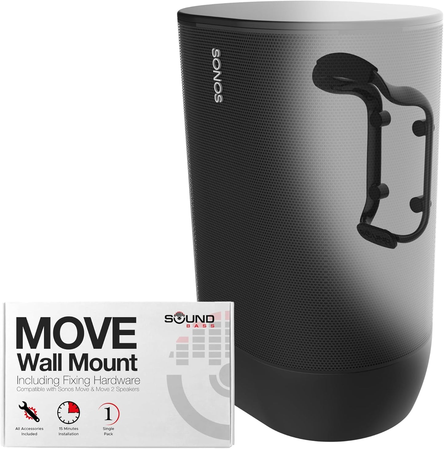 Sonos Move Speaker Wall Mount - Weatherproof, Enhanced Bass