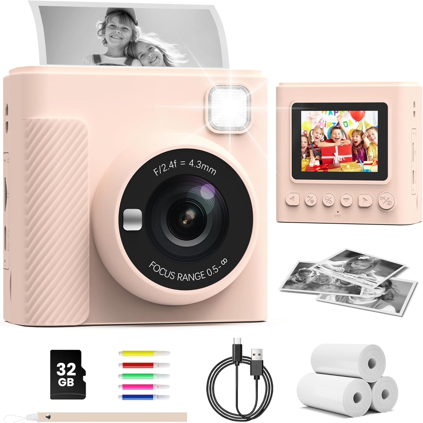 TIATUA Kids Instant Camera: HD Video & Instant Prints!