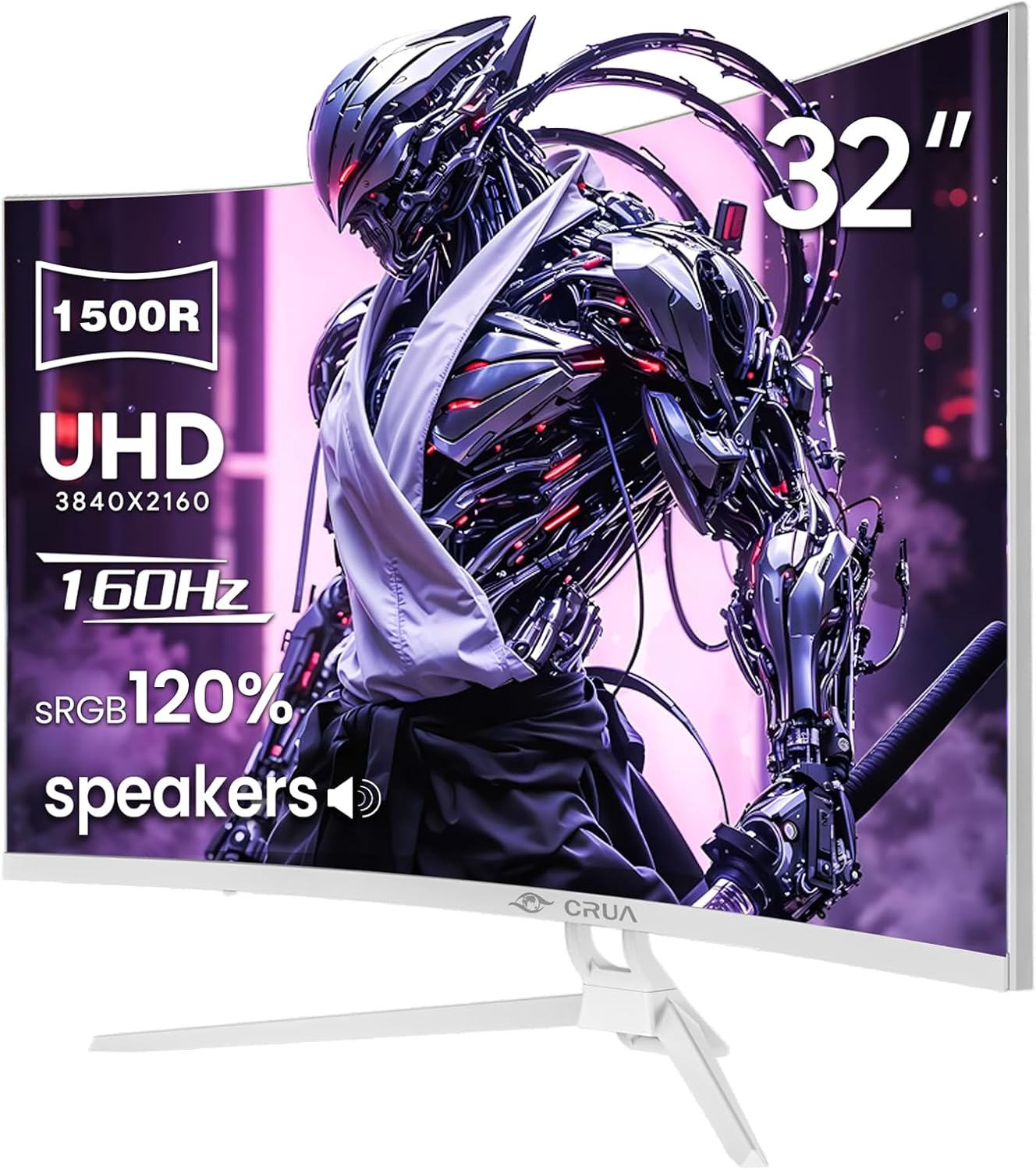 CRUA 32 Inch Curved Gaming Monitor with 144Hz Refresh Rate