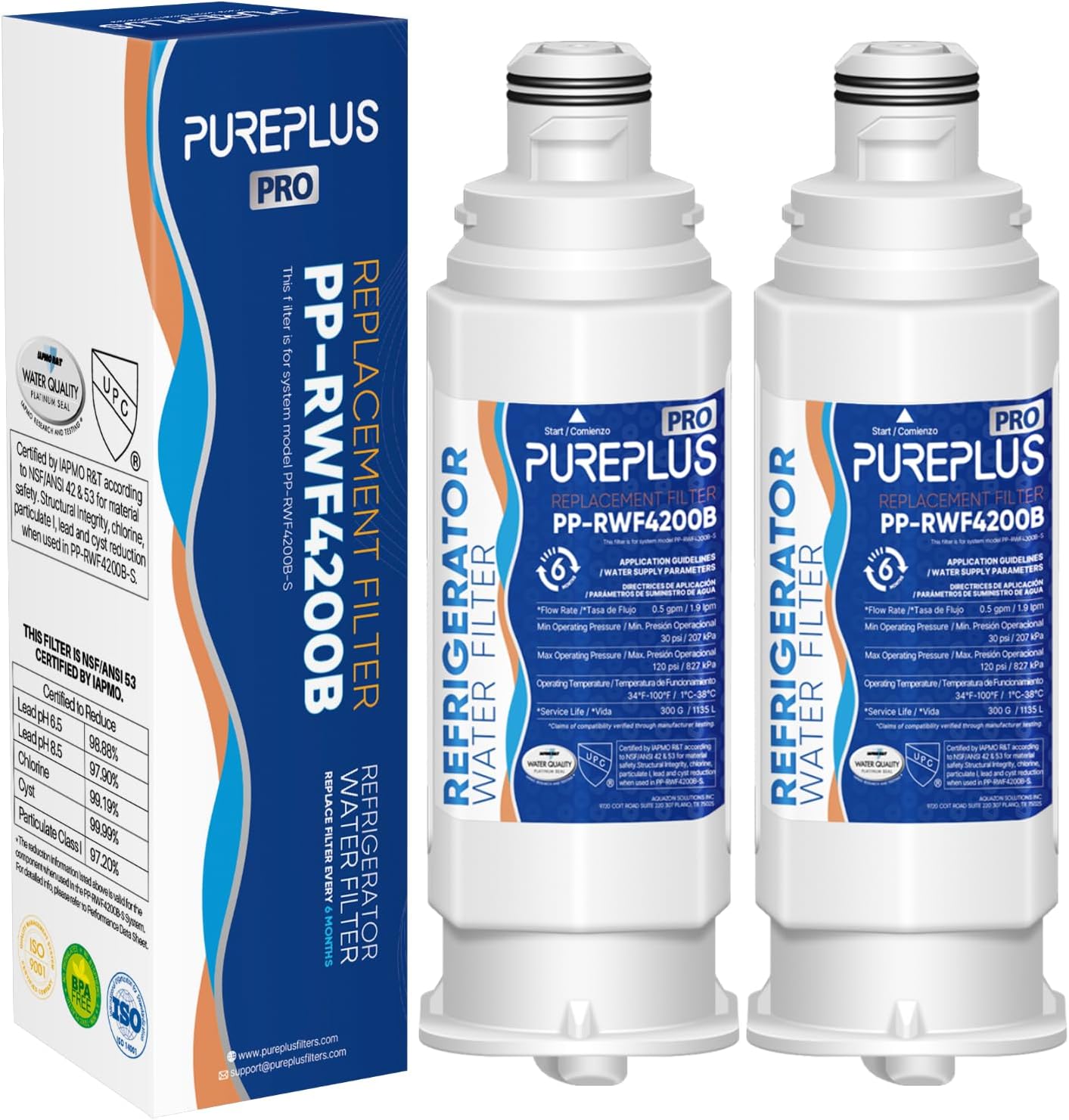 PUREPLUS DA97-17376B Water Filter Replacement for Samsung Fridges